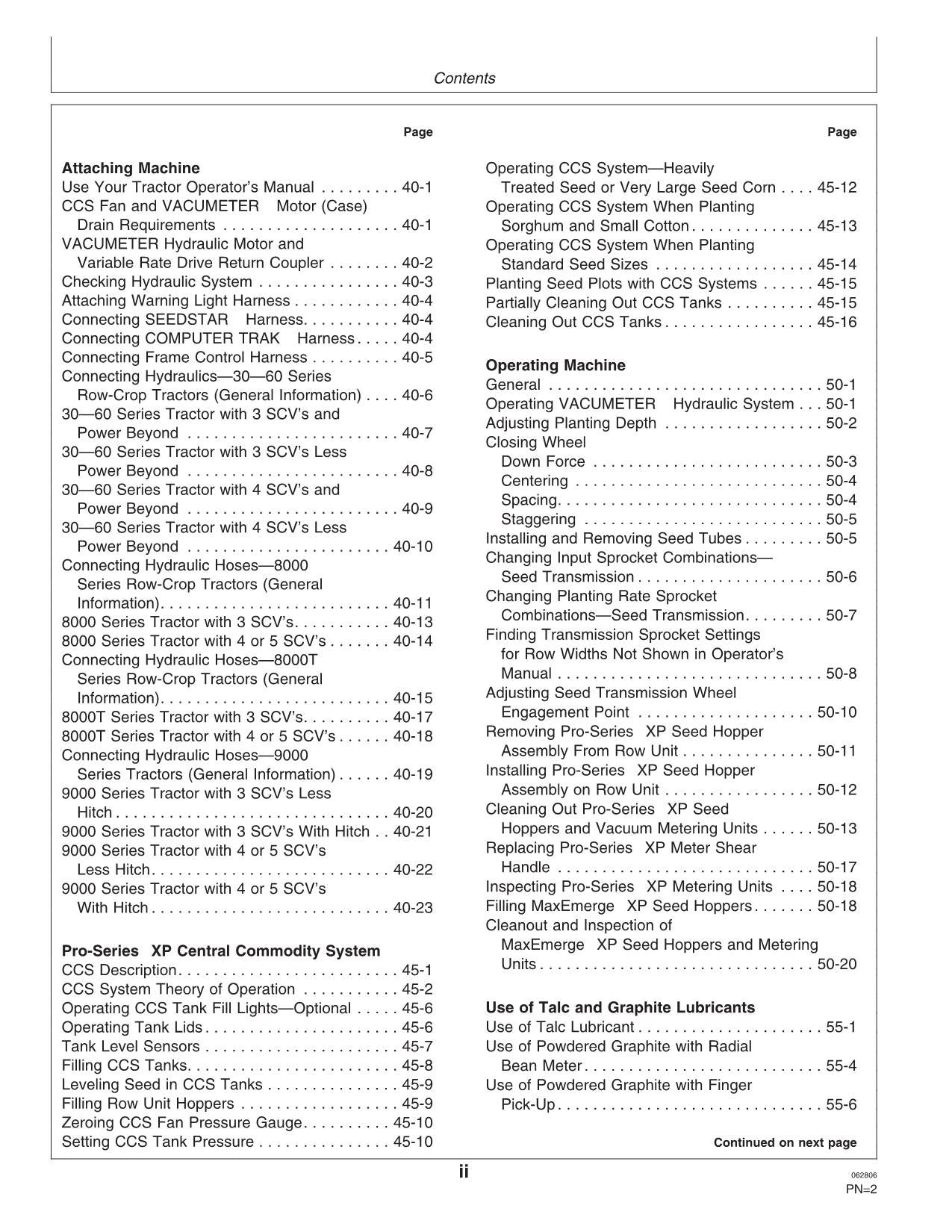 JOHN DEERE DB90 DB74 DB50 DB80 DBP44 PLANTER OPERATORS MANUAL