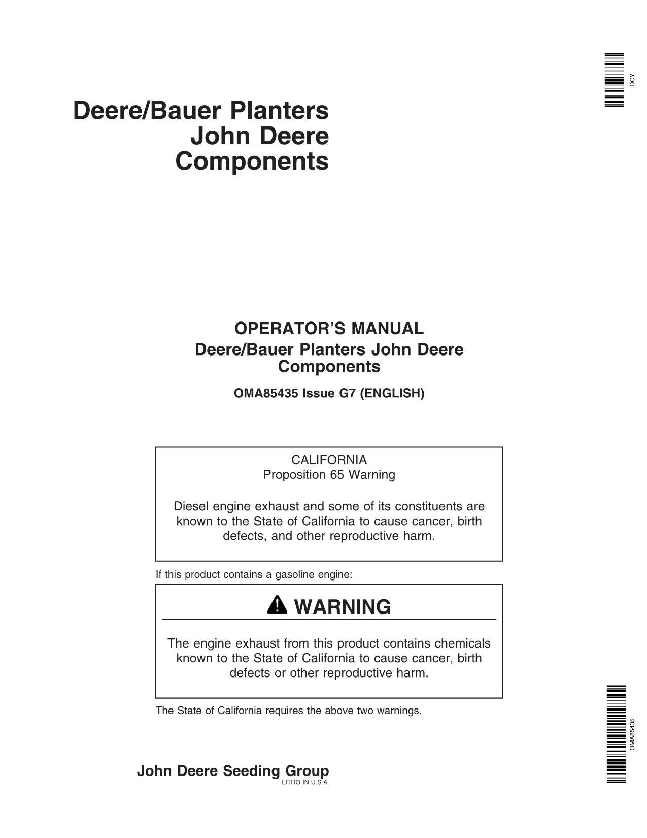 MANUEL D'UTILISATION DU SEMOIR JOHN DEERE DB44 DB58 DB60 DB66 DB88 DB90 DB74 DB50 #2