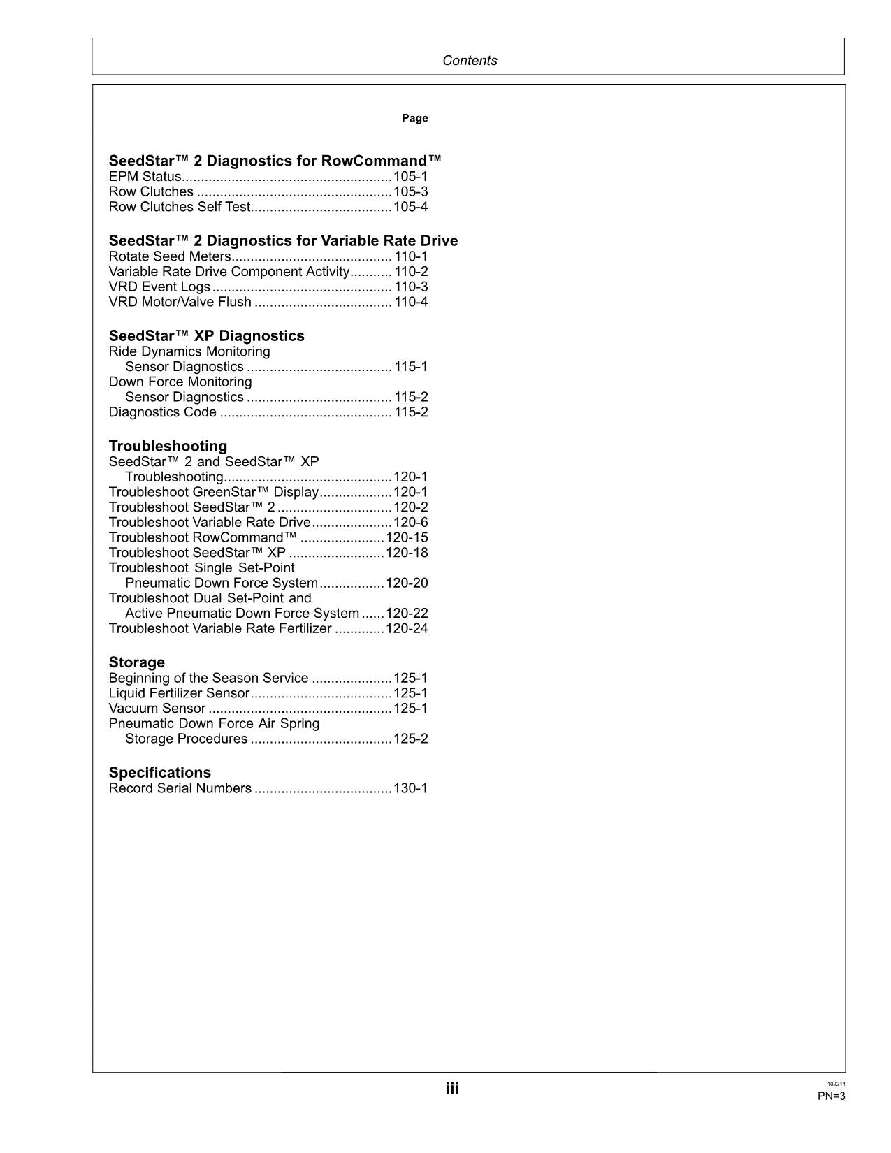 JOHN DEERE SEEDSTAR 2 SEEDSTAR XP MONITOR PLANTER OPERATORS MANUAL 760101-765100