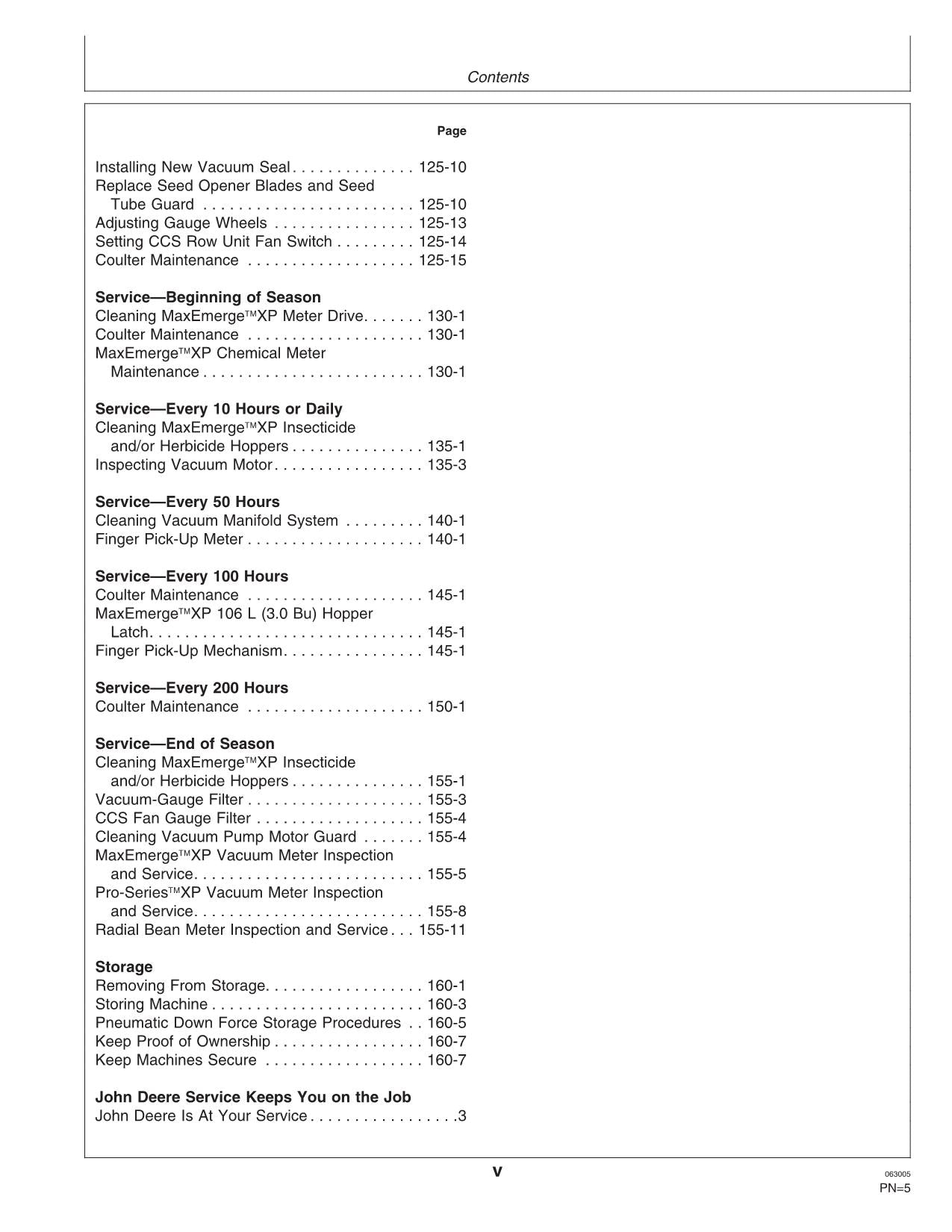 JOHN DEERE DB44 DB58 DB60 DB66 PLANTER OPERATORS MANUAL