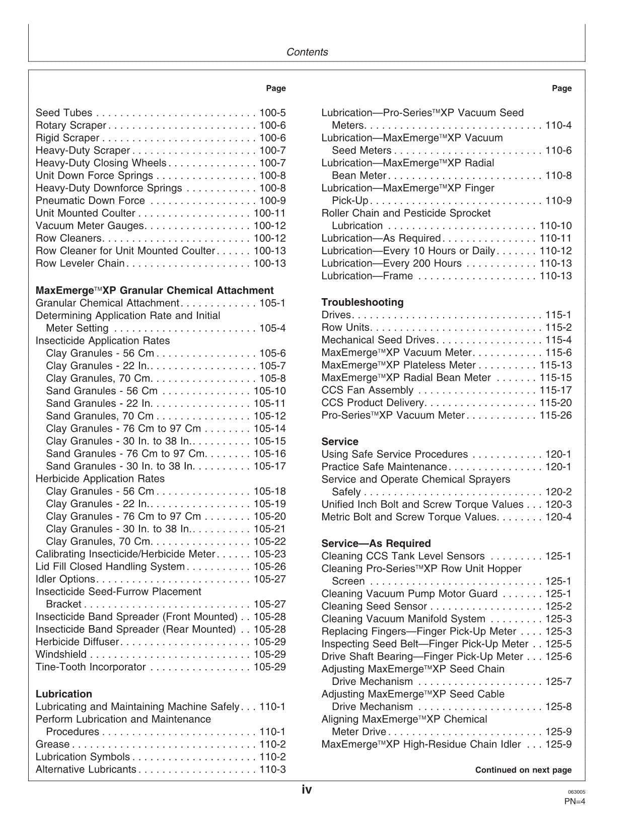 JOHN DEERE DB44 DB58 DB60 DB66 PLANTER OPERATORS MANUAL