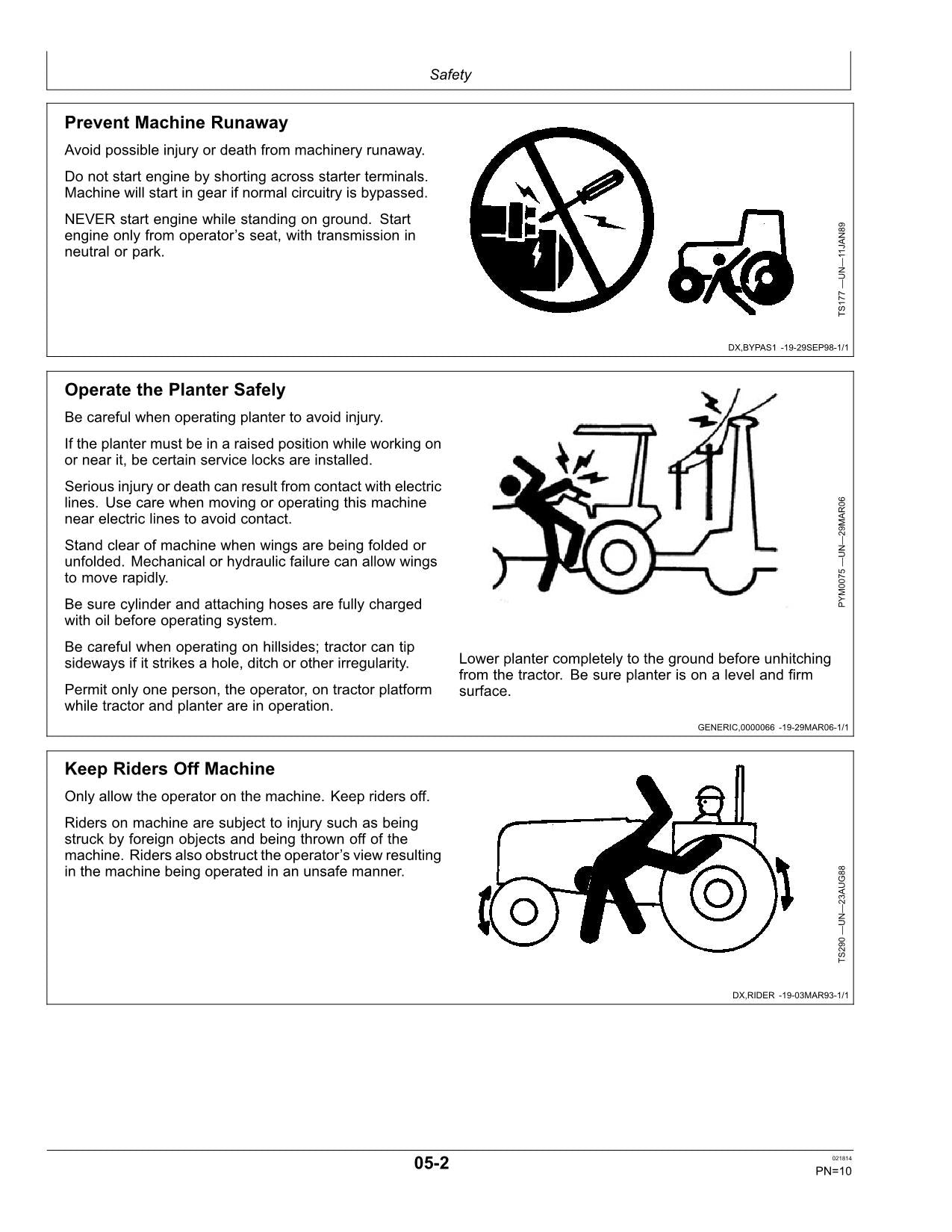 JOHN DEERE DO6R DO8R XDR PLANTER OPERATORS MANUAL