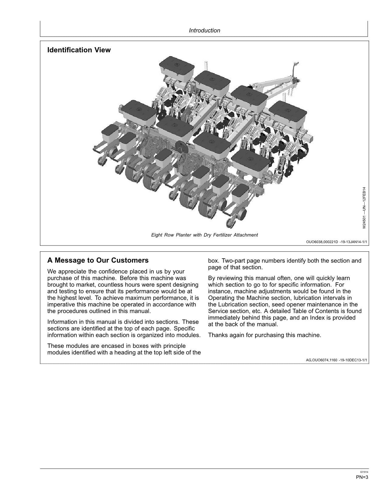 JOHN DEERE DO6R DO8R XDR PLANTER OPERATORS MANUAL