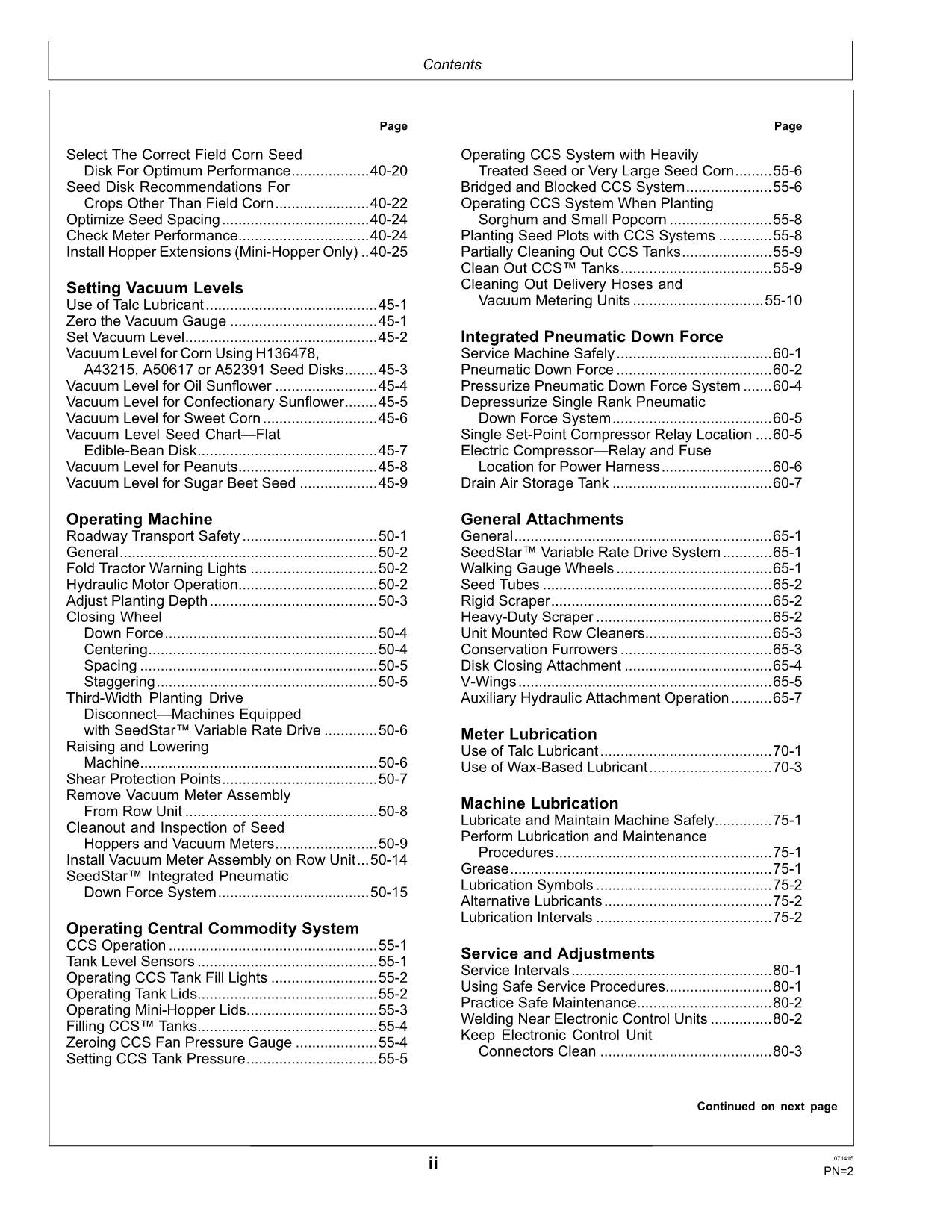 JOHN DEERE DR12 DR8T 8X2 TWIN-ROW DR16 DR18 DR24 PLANTER OPERATORS MANUAL