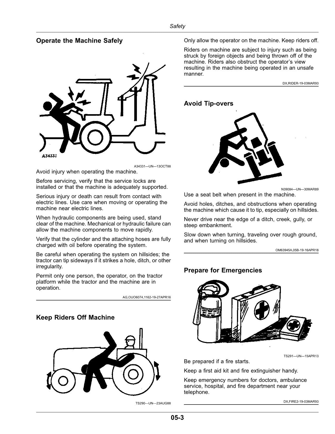 JOHN DEERE DR12  DR16  DR18  DR24 PLANTER OPERATORS MANUAL 790101-