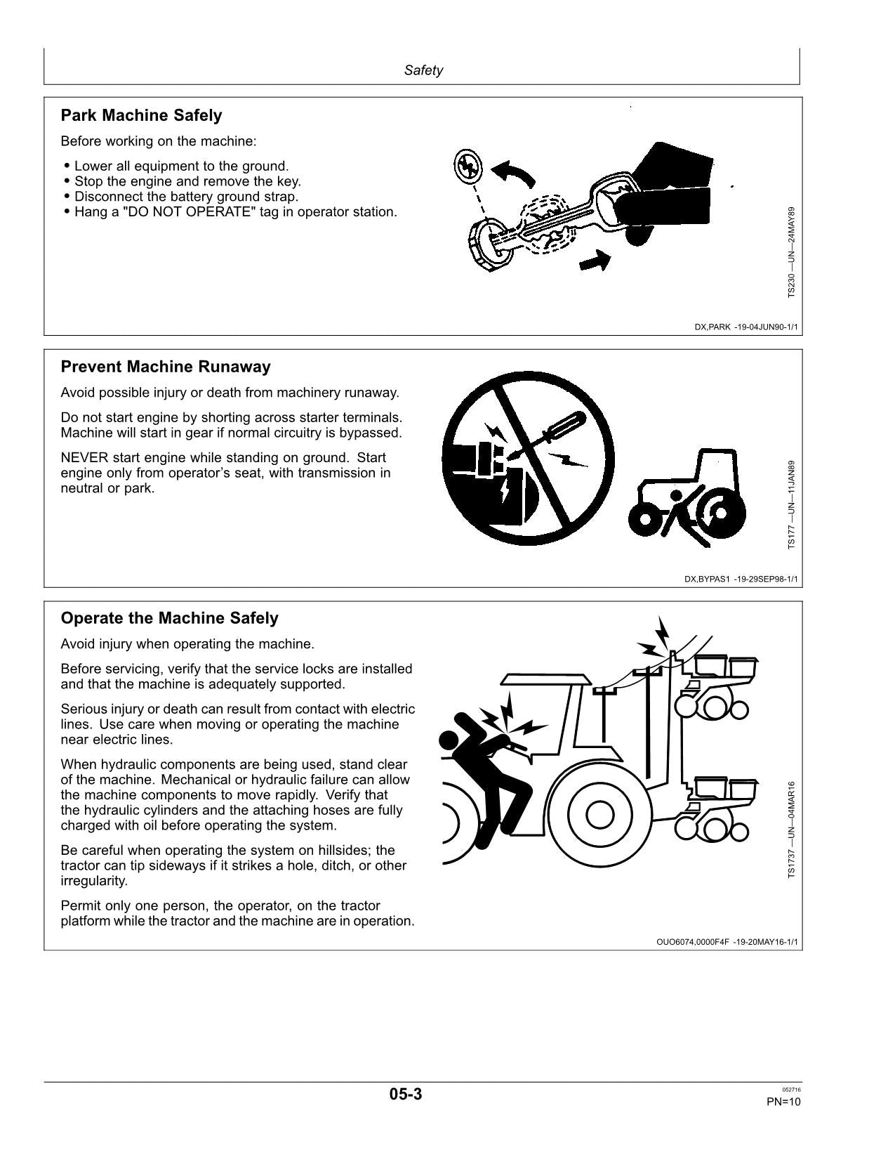 JOHN DEERE DR8T  ORTHMAN PLANTER OPERATORS MANUAL