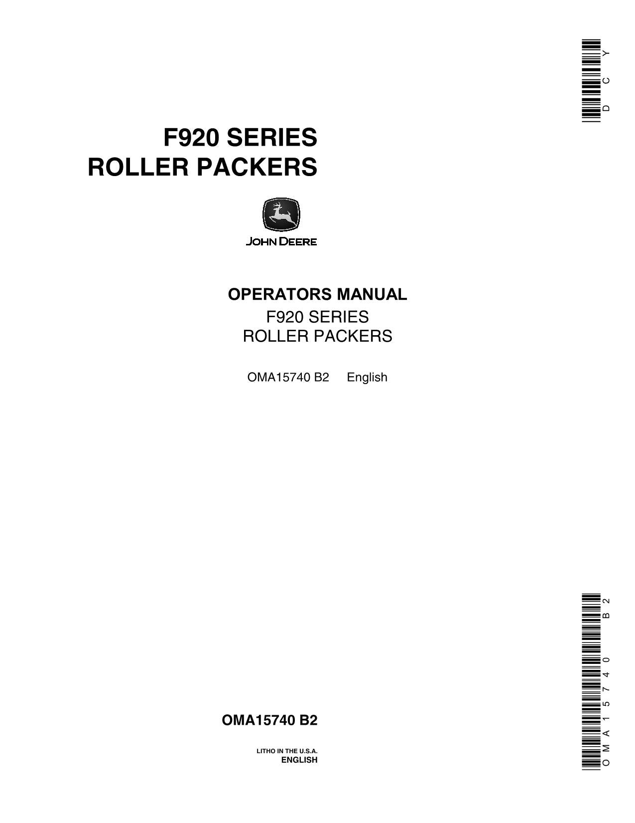 JOHN DEERE DR8T PLANTER OPERATORS MANUAL