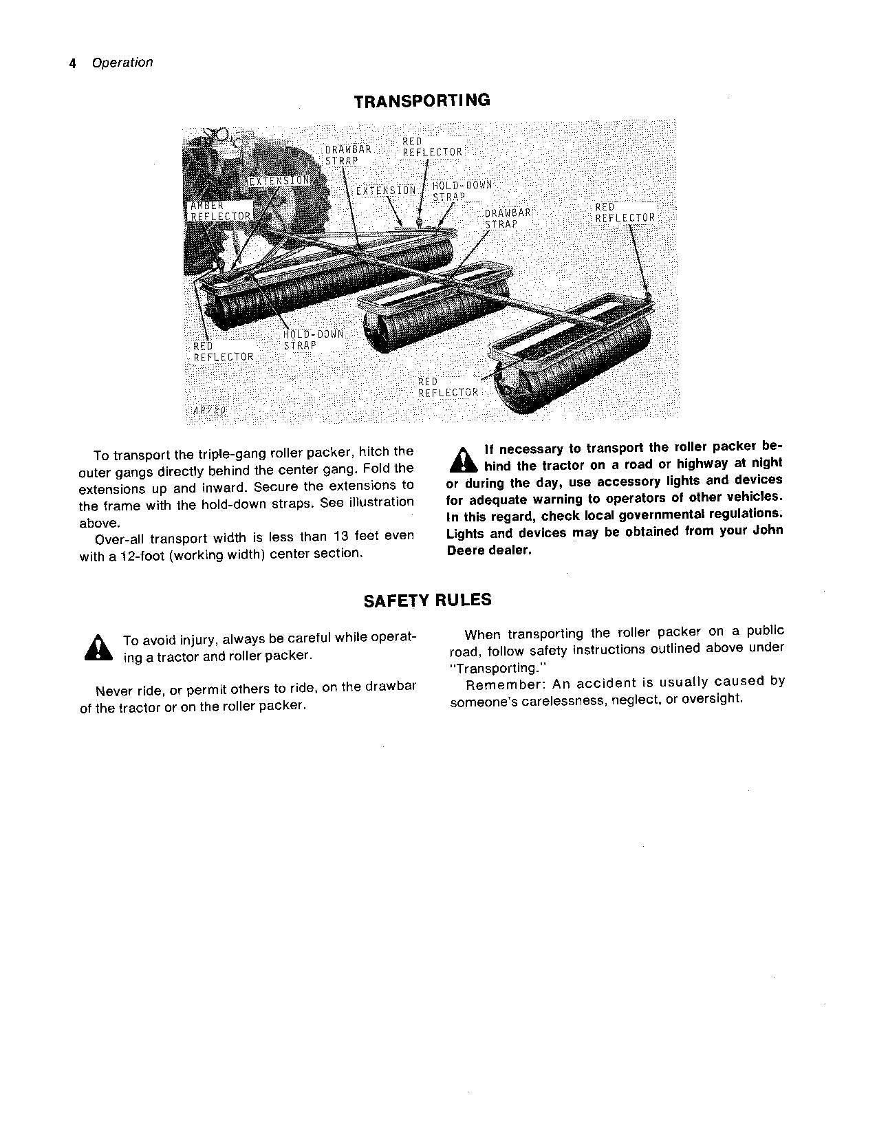 JOHN DEERE DR8T PLANTER OPERATORS MANUAL