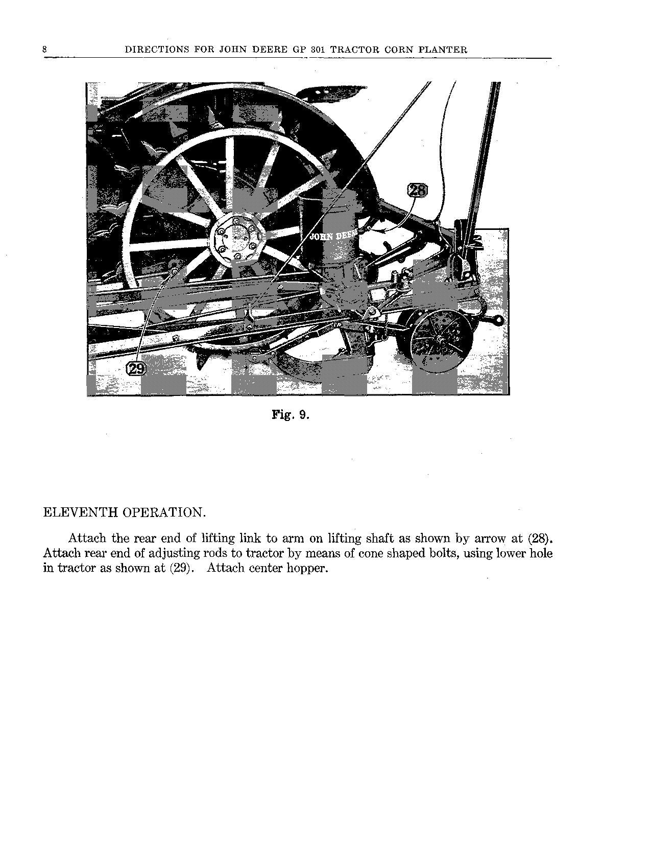 MANUEL D'UTILISATION DU SEMOIR JOHN DEERE GP301