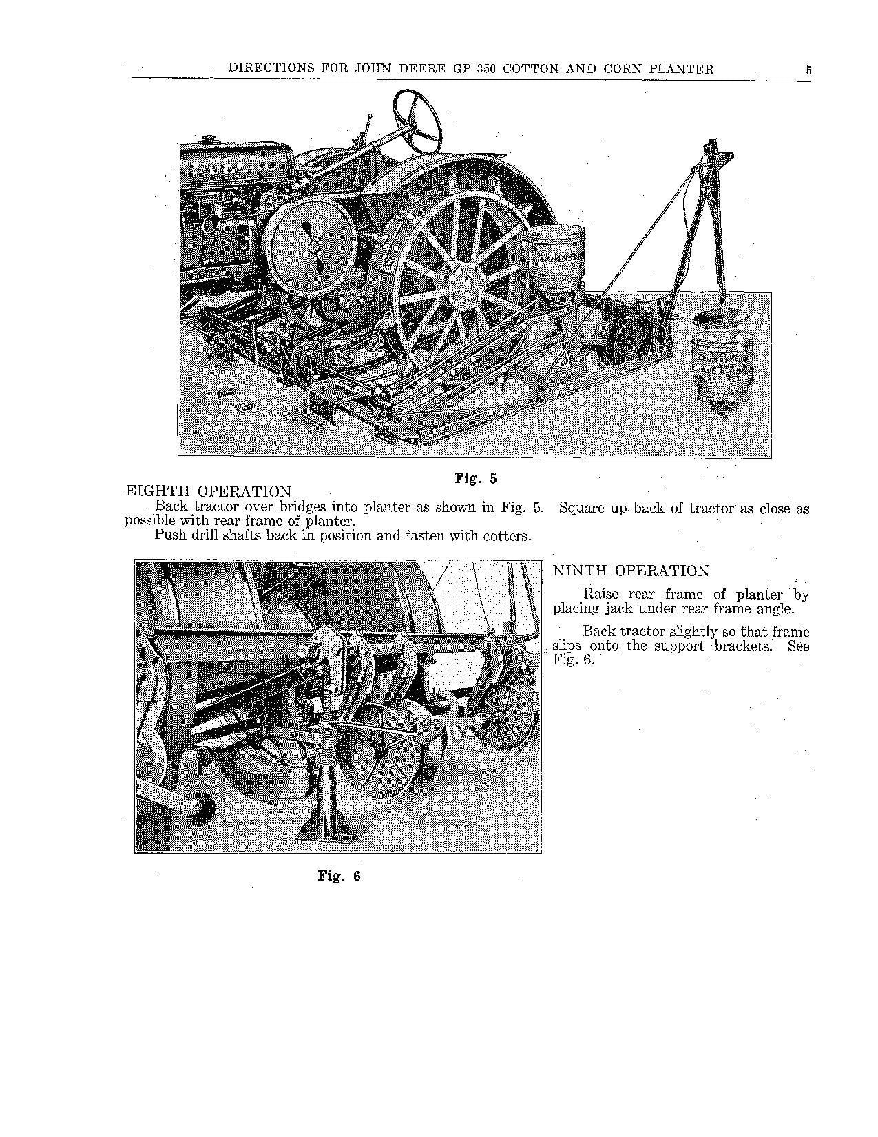 JOHN DEERE GP350 PLANTER OPERATORS MANUAL