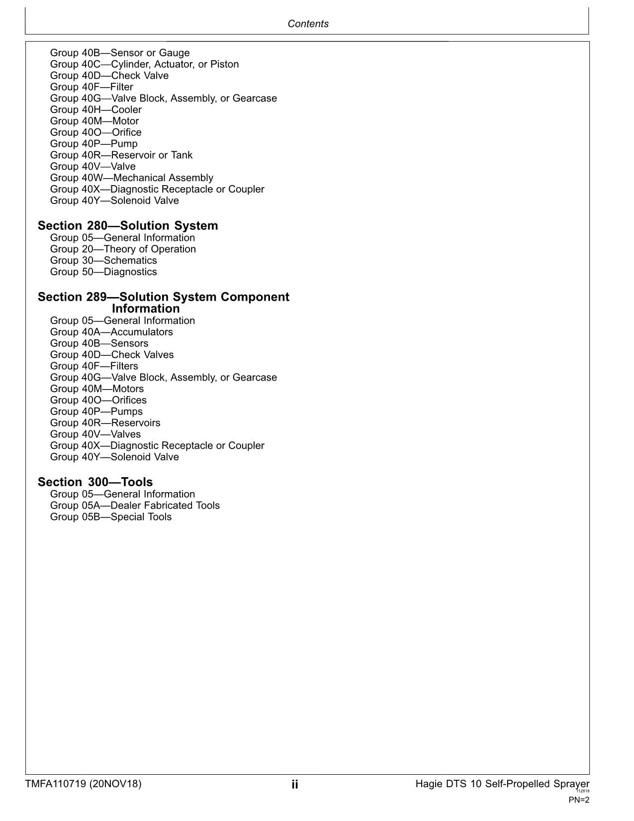 JOHN DEERE DTS10 SPRÜHGERÄT DIAGNOSE-SERVICEHANDBUCH TMFA110719