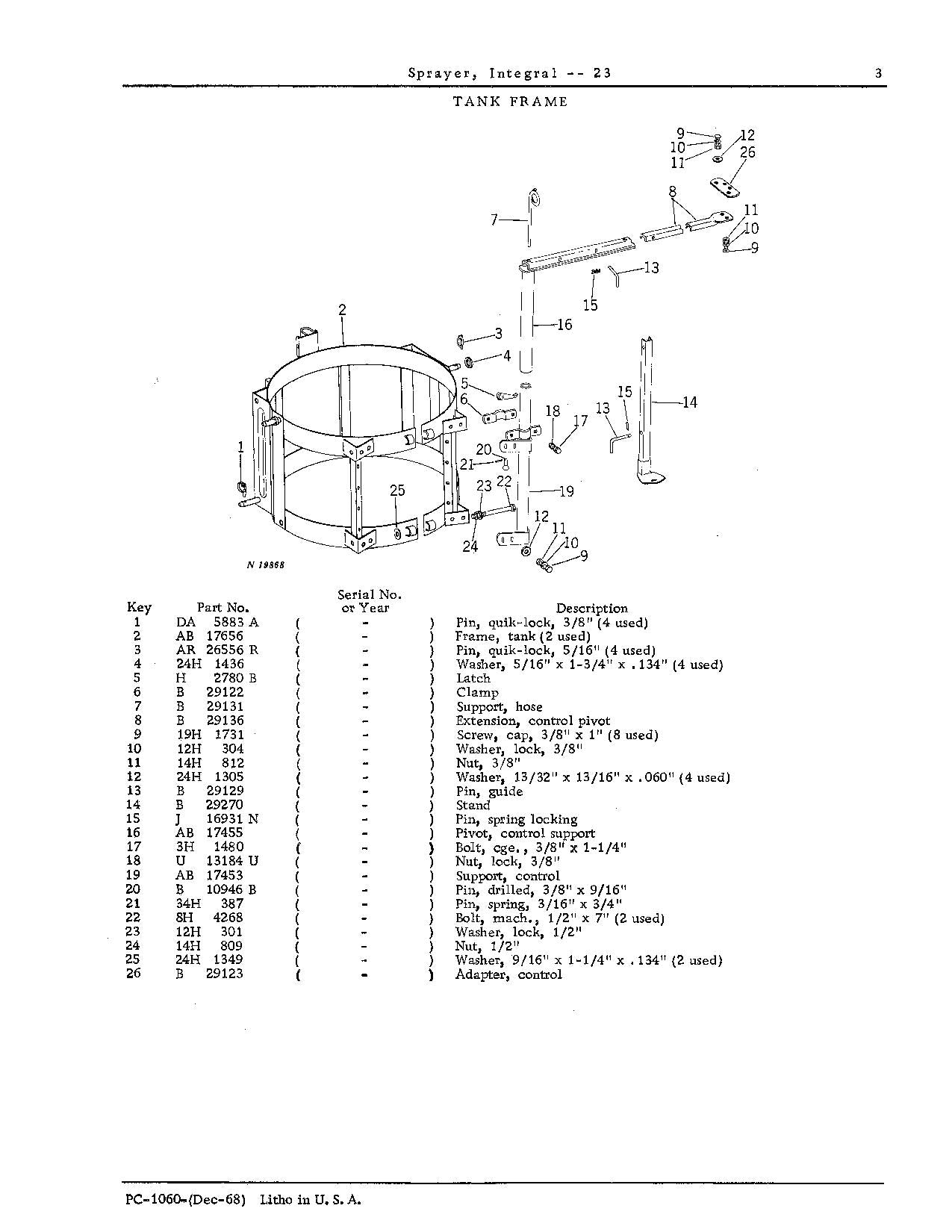 MANUEL DU CATALOGUE DES PIÈCES DU PULVÉRISATEUR INTÉGRAL JOHN DEERE 23