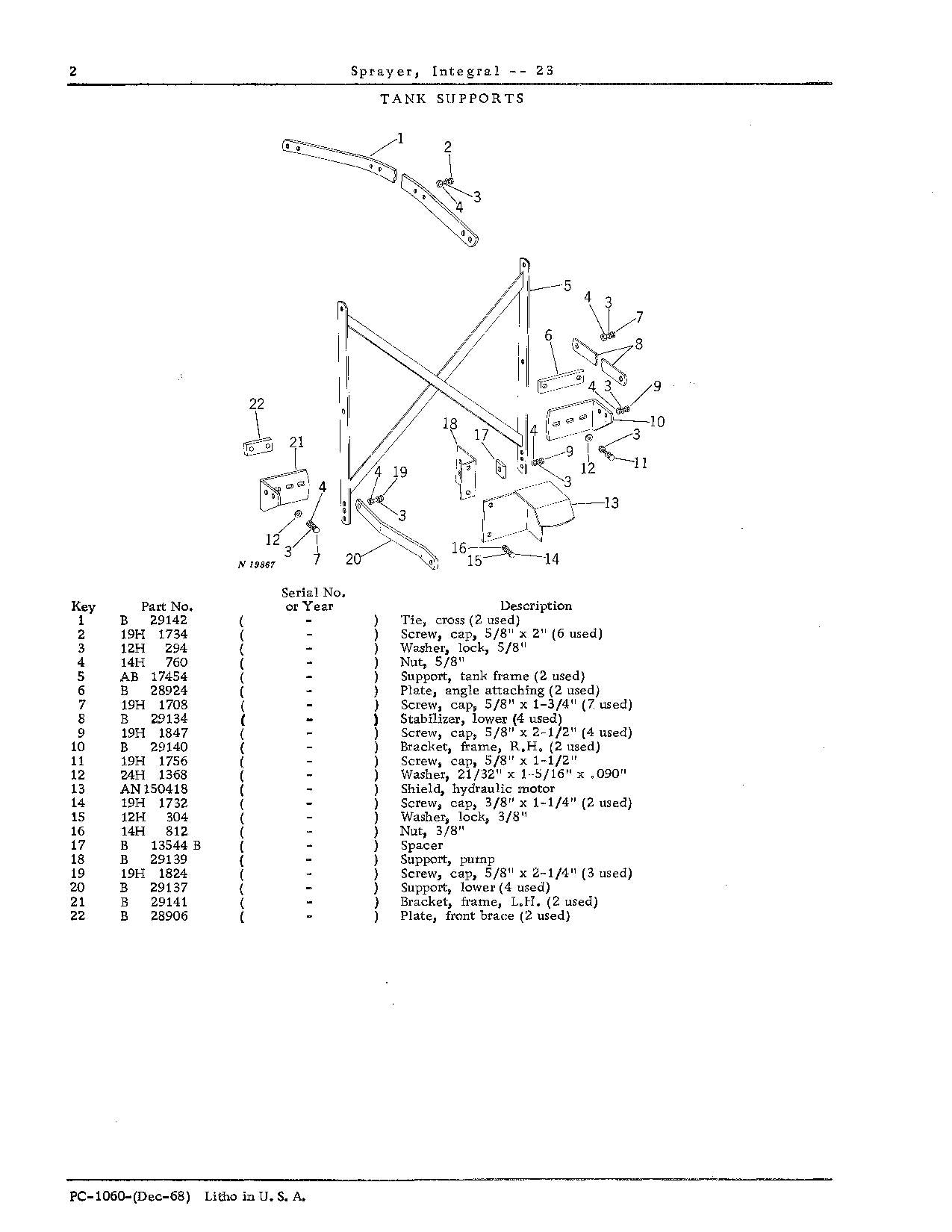 MANUEL DU CATALOGUE DES PIÈCES DU PULVÉRISATEUR INTÉGRAL JOHN DEERE 23