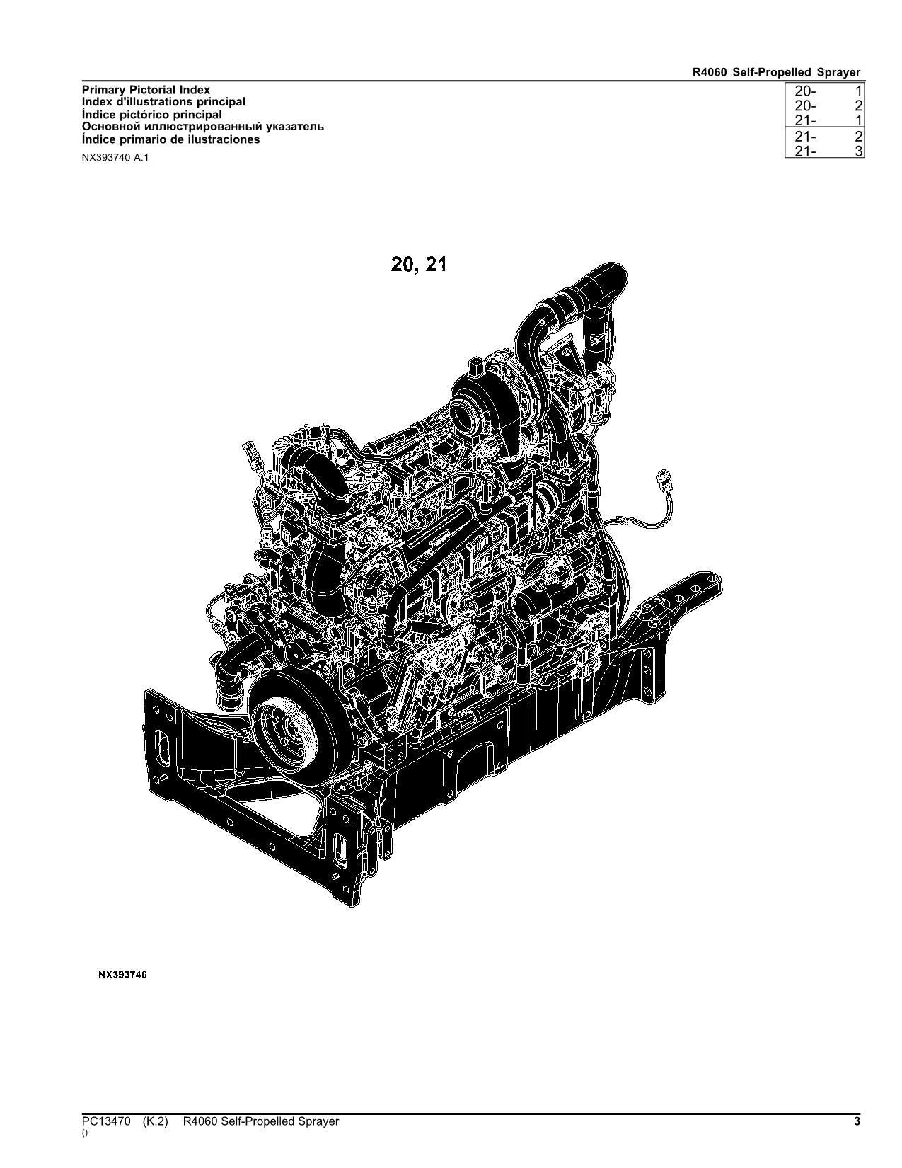 JOHN DEERE R4060 SELBSTFAHRENDES SPRÜHGERÄT - ERSATZTEILKATALOGHANDBUCH