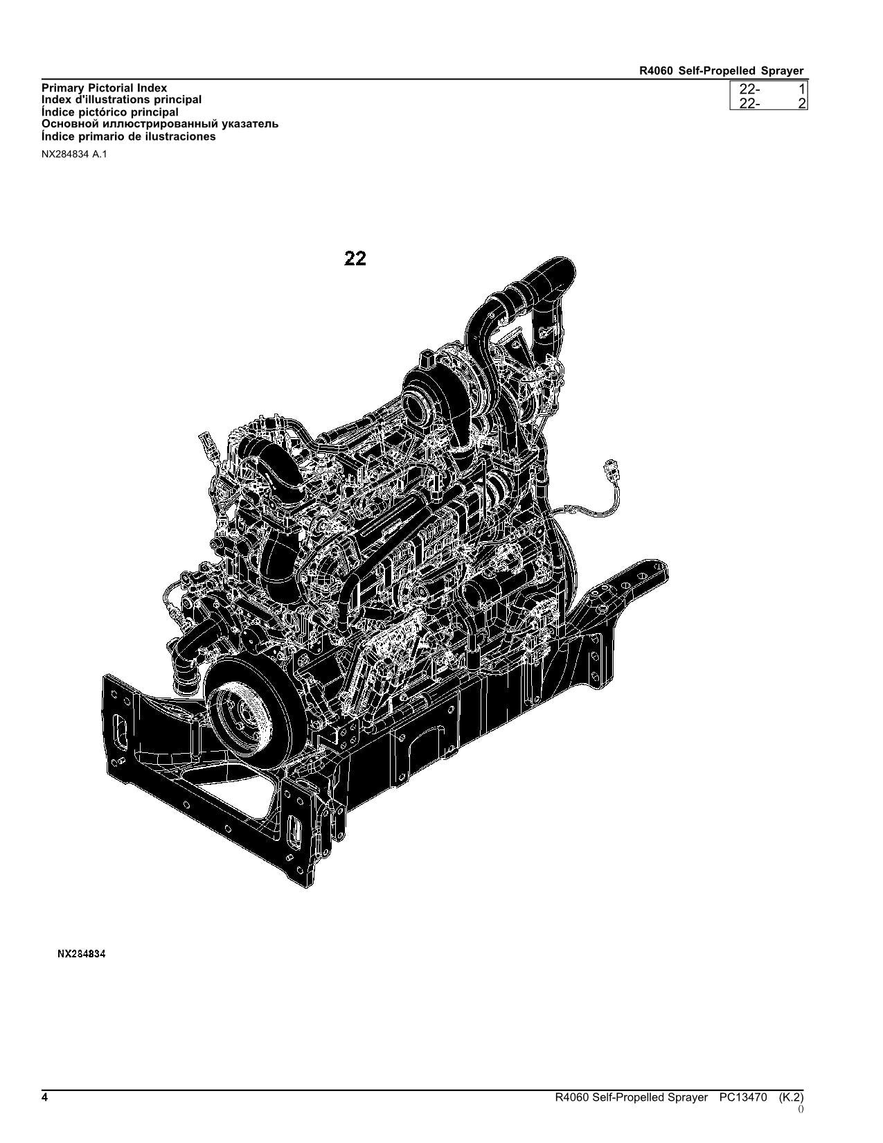 JOHN DEERE R4060 SELBSTFAHRENDES SPRÜHGERÄT - ERSATZTEILKATALOGHANDBUCH