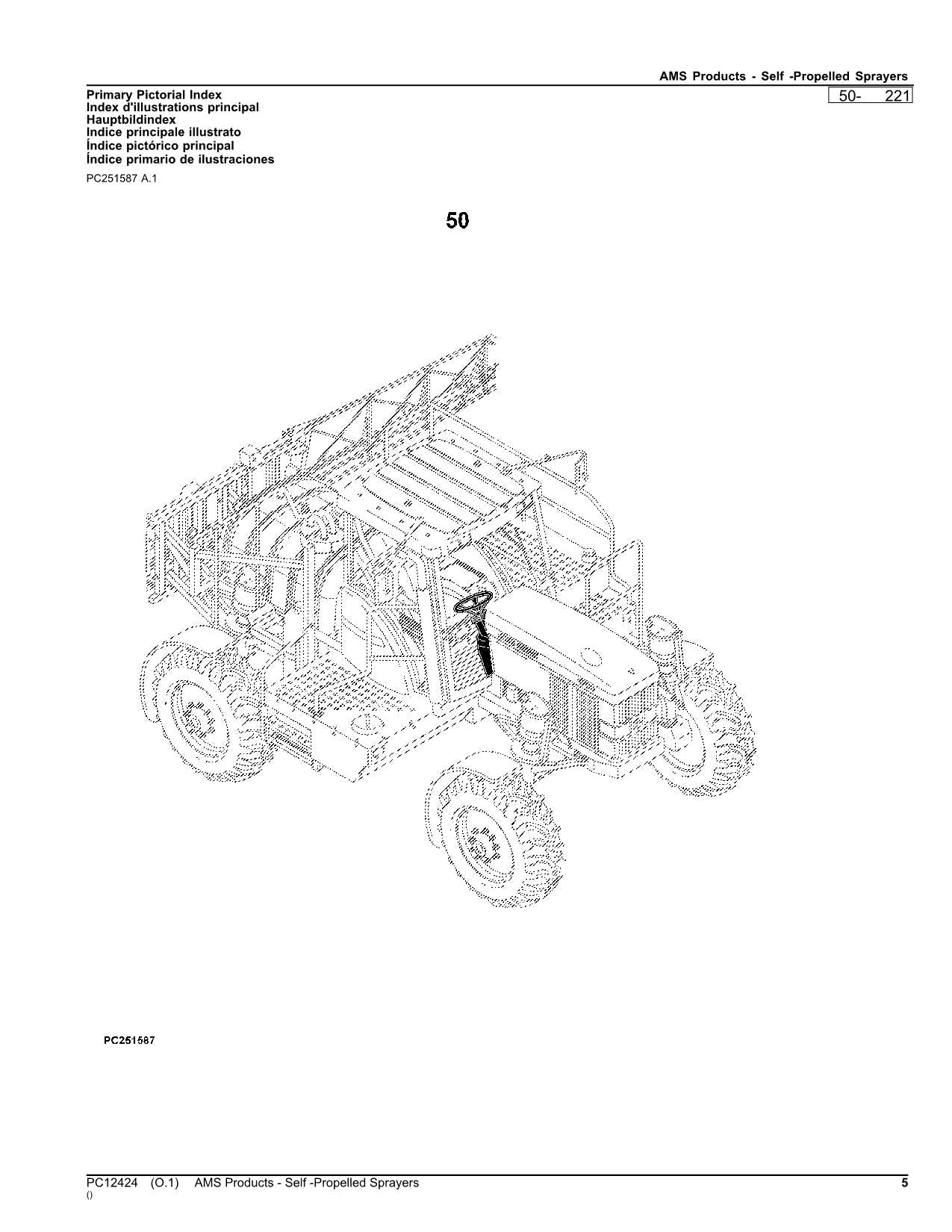 JOHN DEERE GPS 50 60 1800 2600 2630 3000 300 SPRAYER PARTS CATALOG MANUAL