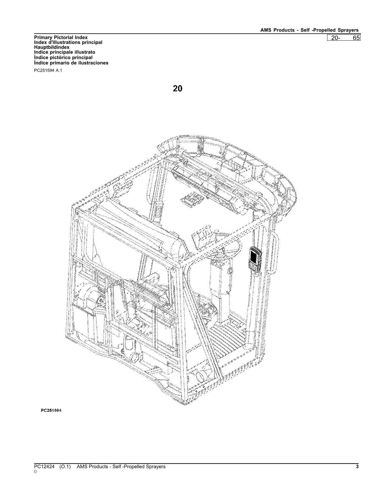 JOHN DEERE GPS 50 60 1800 2600 2630 3000 300 SPRAYER PARTS CATALOG MANUAL