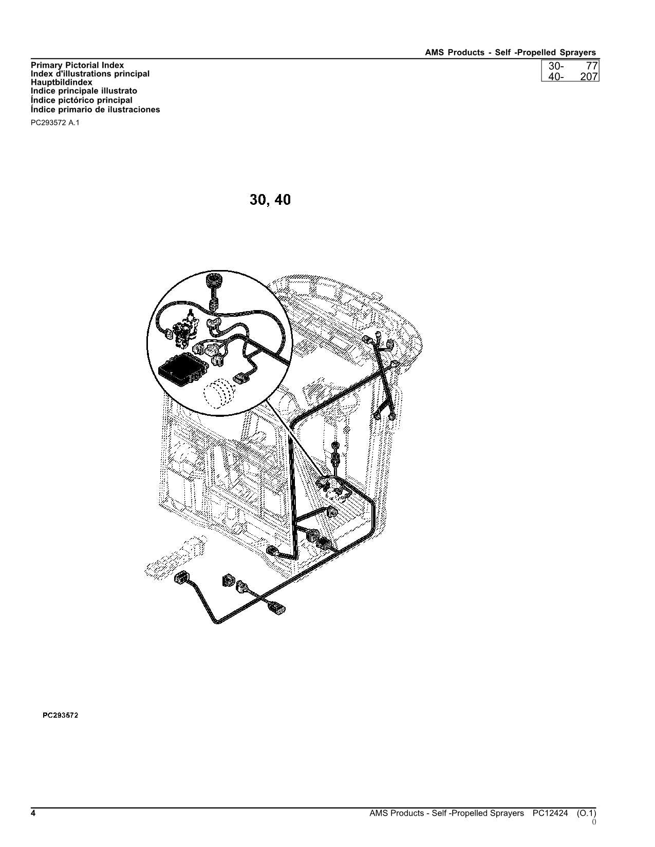 JOHN DEERE GPS 50 60 1800 2600 2630 3000 300 SPRAYER PARTS CATALOG MANUAL