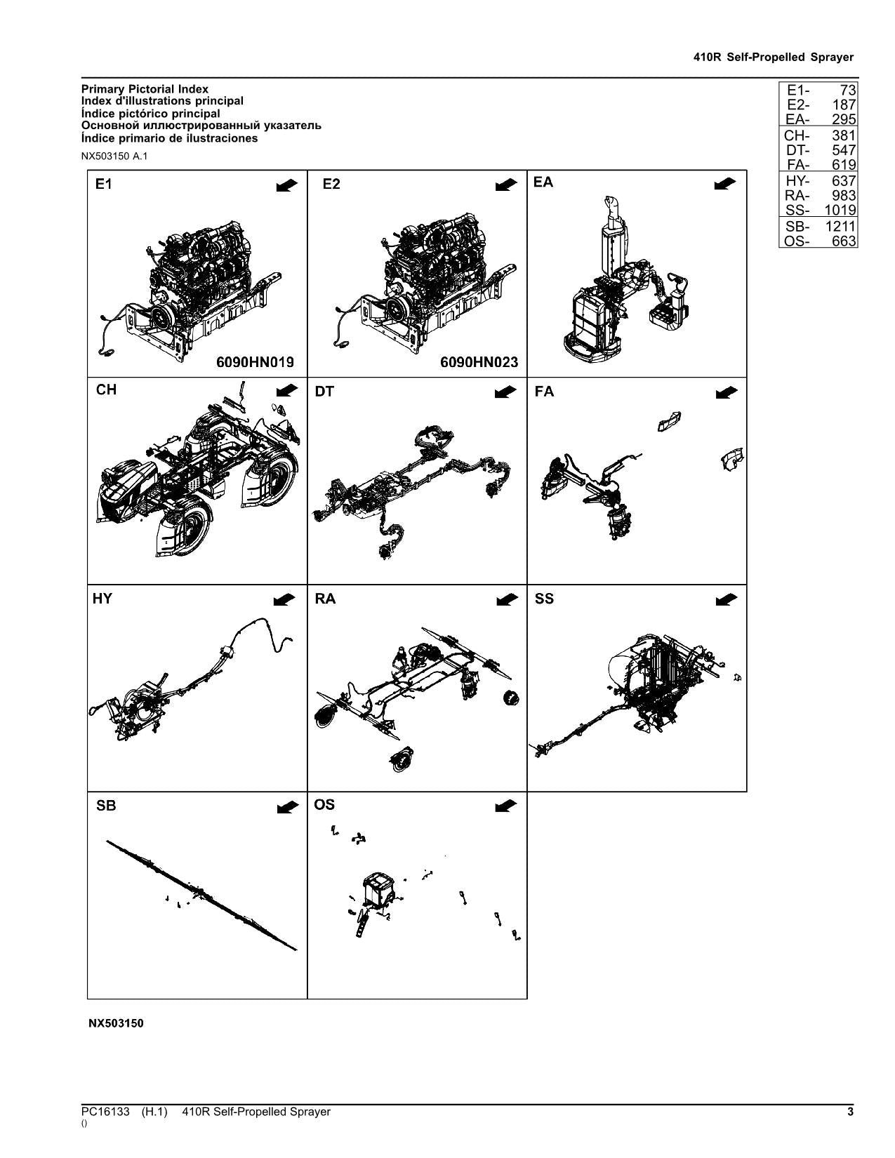 JOHN DEERE 410R SPRÜHGERÄT-TEILEKATALOGHANDBUCH PC16133