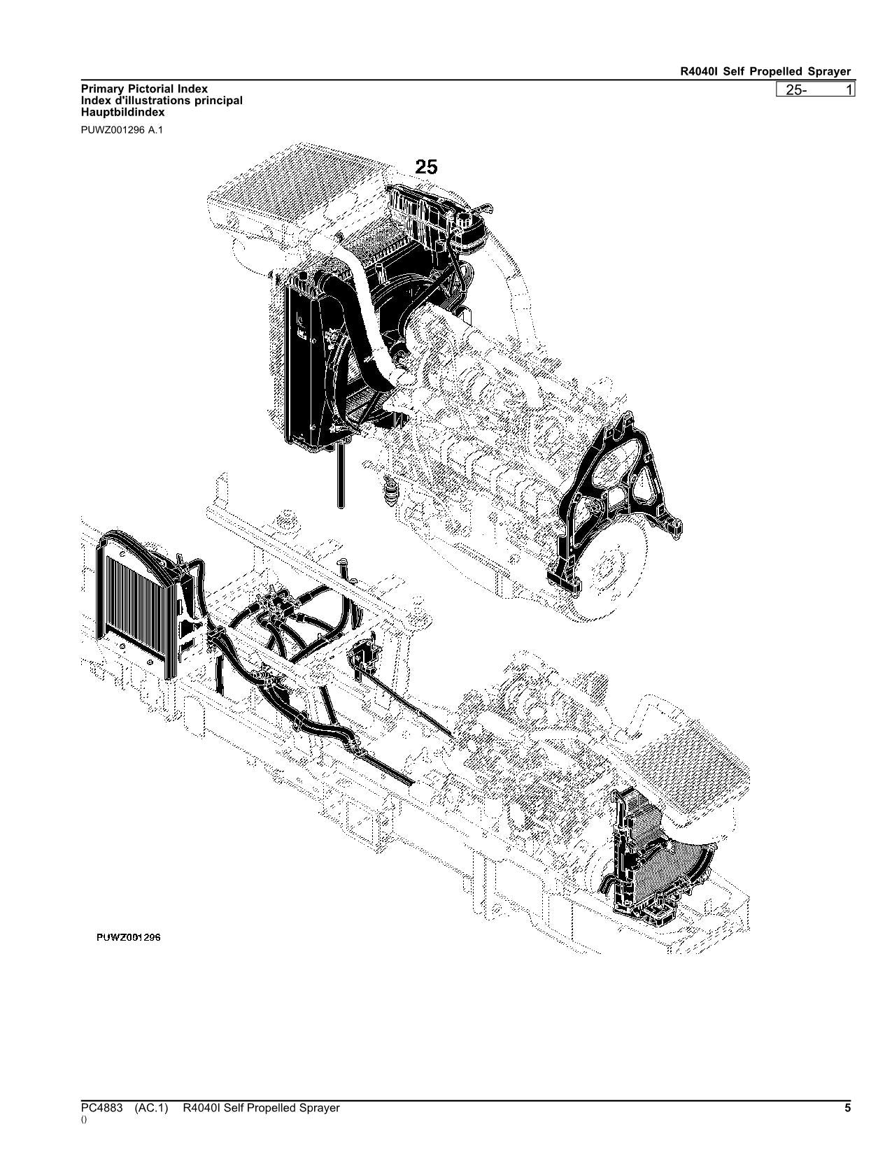 MANUEL DU CATALOGUE DES PIÈCES DU PULVÉRISATEUR JOHN DEERE R4040I PC4883CD