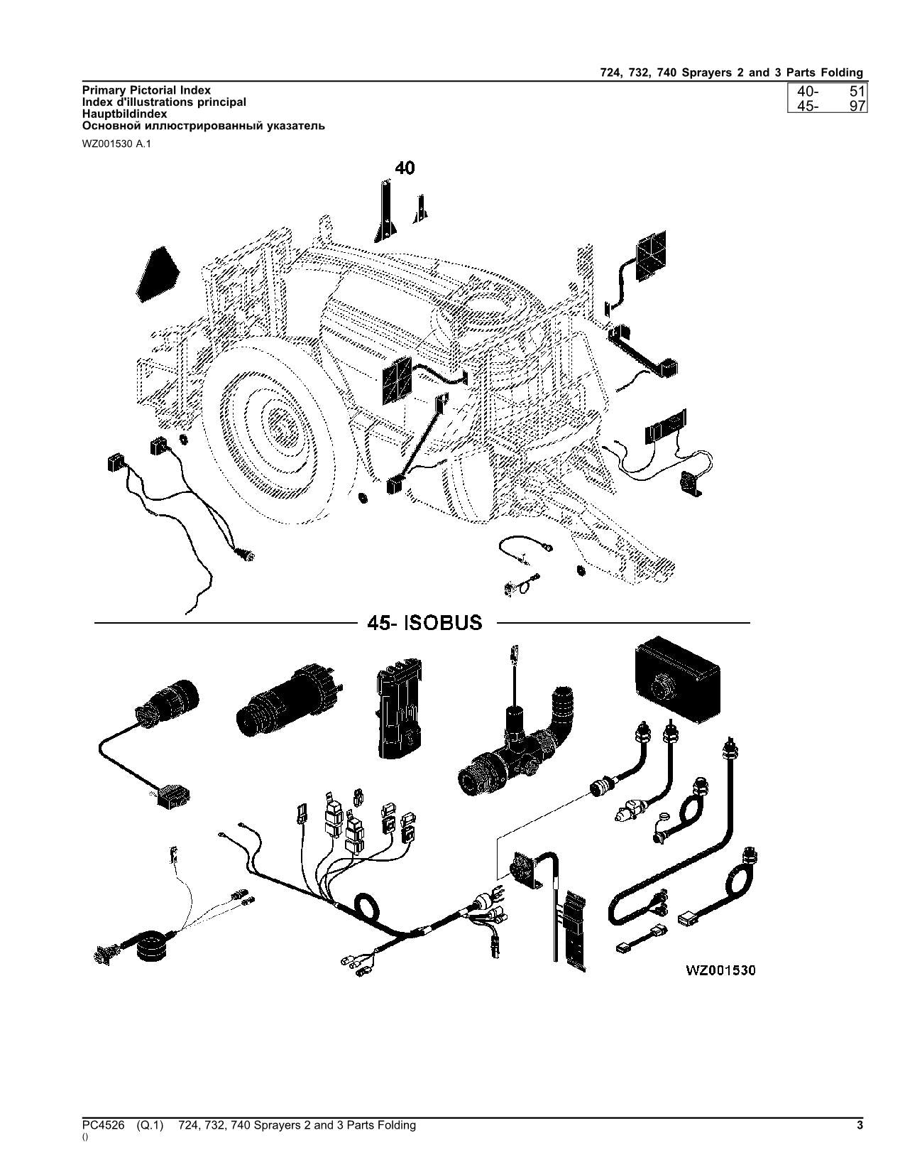 JOHN DEERE 724 732 740 SPRÜHGERÄT-TEILEKATALOGHANDBUCH PC4526