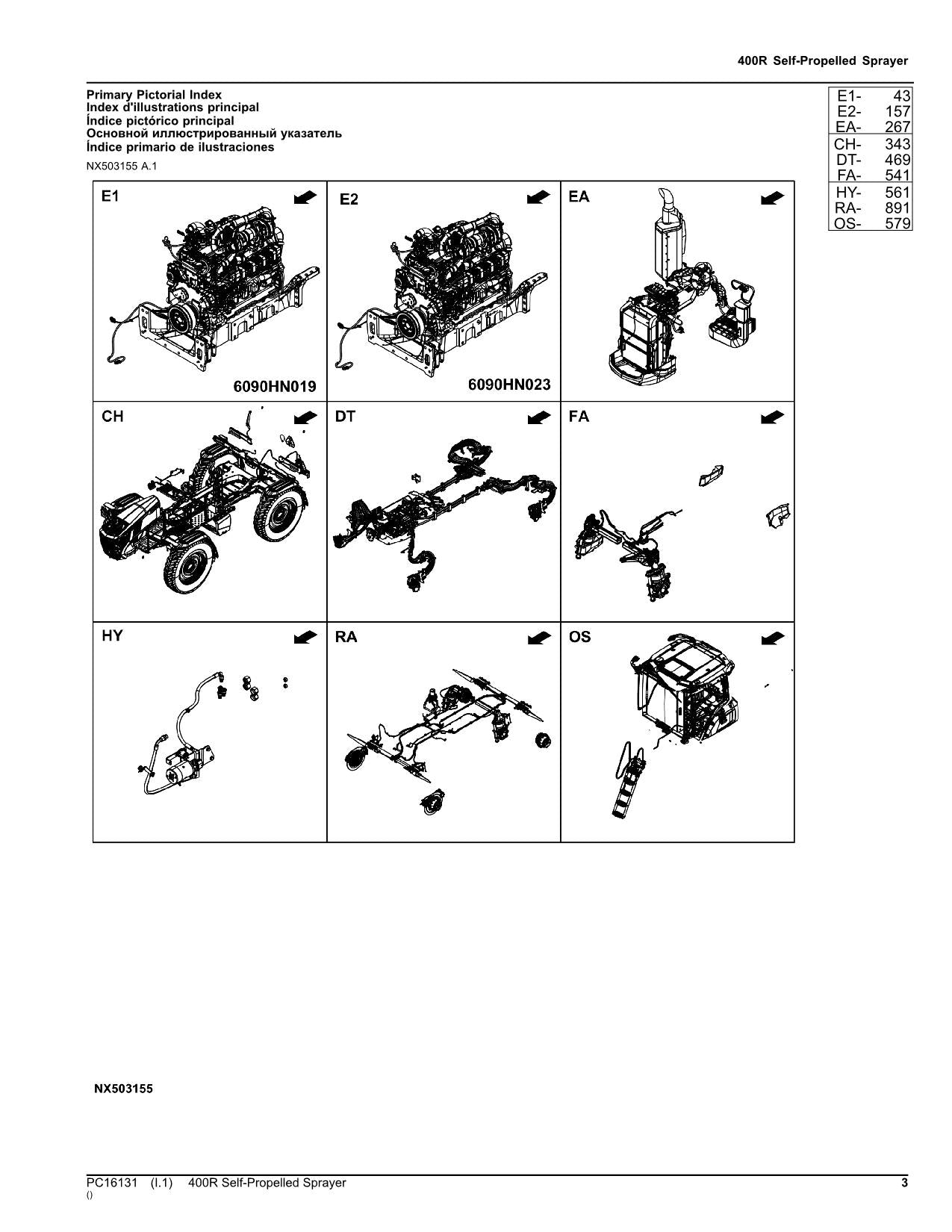 JOHN DEERE 400R SPRÜHGERÄT-TEILEKATALOGHANDBUCH PC16131