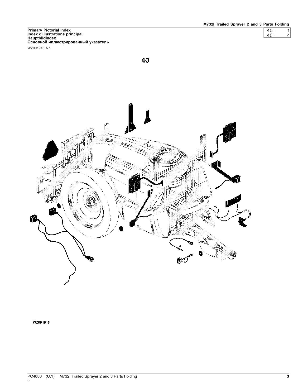 JOHN DEERE M732I SPRÜHGERÄT-TEILEKATALOGHANDBUCH PC4808