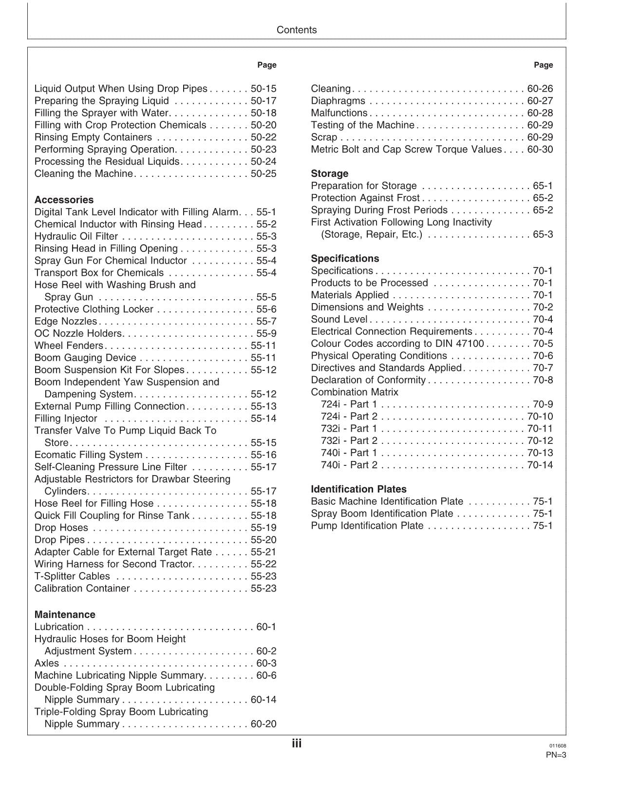 JOHN DEERE 724i 732i 740i SPRAYER OPERATORS MANUAL