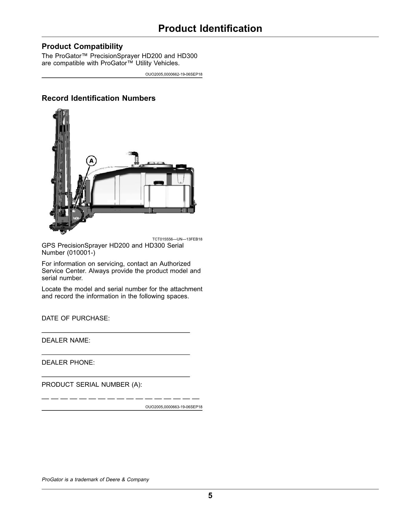 JOHN DEERE HD200  HD300 GPS SPRAYER OPERATORS MANUAL