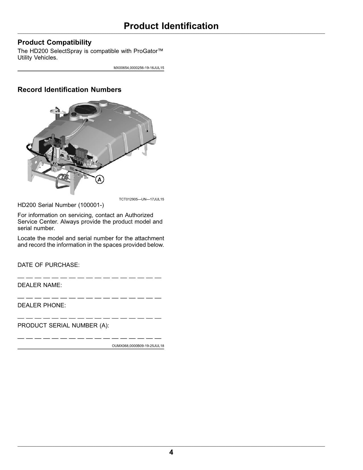 JOHN DEERE HD200  HD200 GPS SPRAYER OPERATORS MANUAL