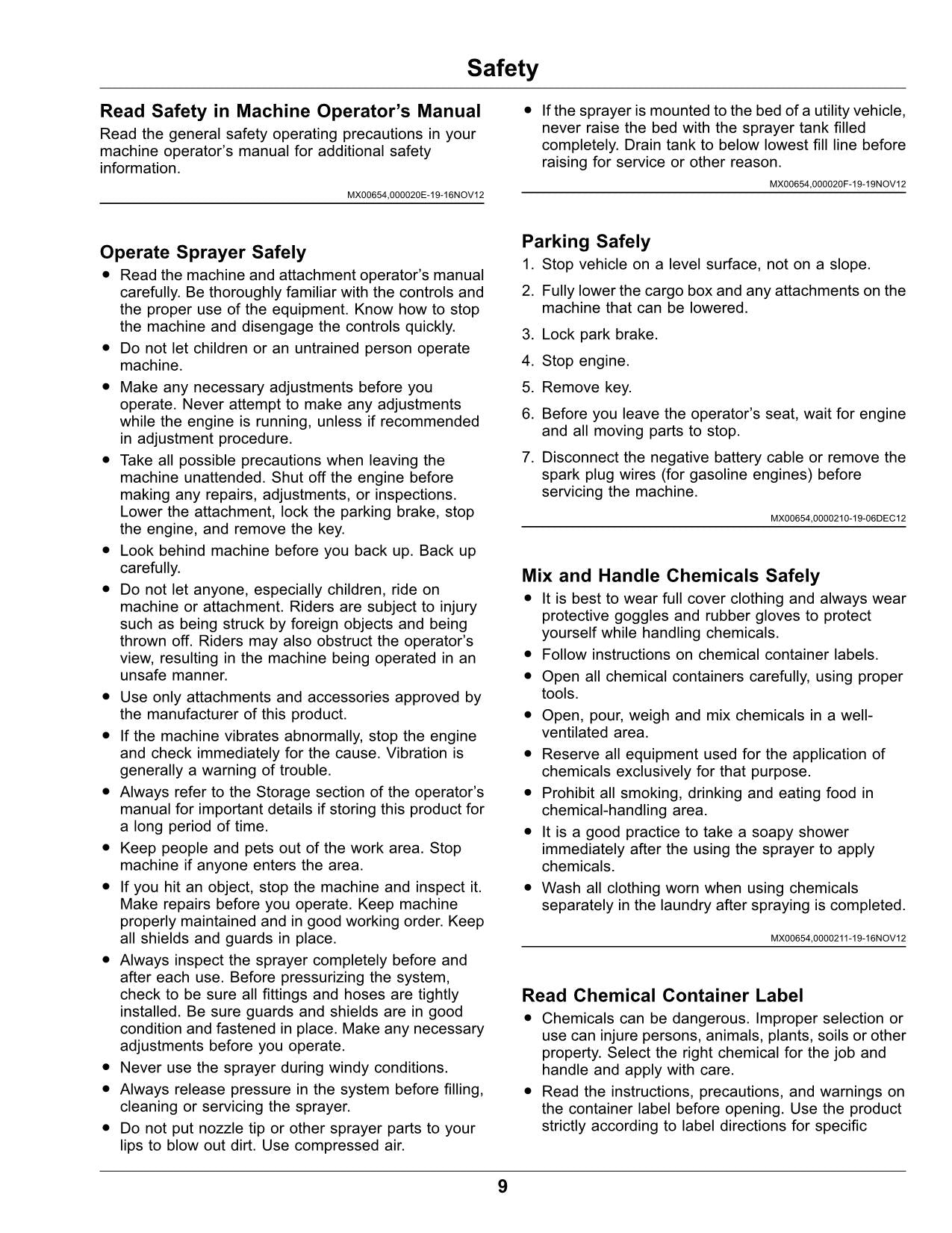 JOHN DEERE HD200  HD200 GPS SPRAYER OPERATORS MANUAL