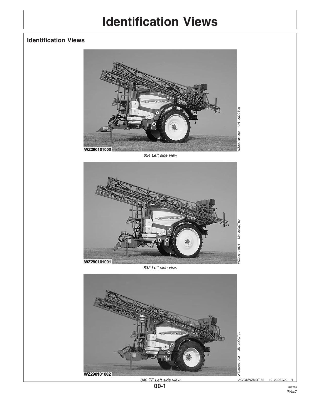 MANUEL D'UTILISATION DU PULVÉRISATEUR JOHN DEERE 824TF 832TF 840TF