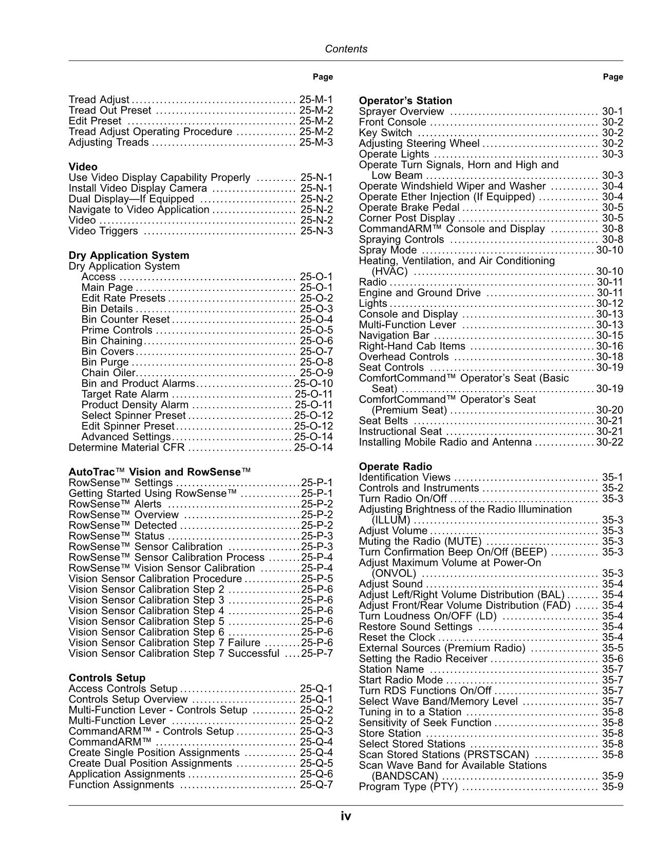 JOHN DEERE R4030  R4045  R4038 SPRAYER OPERATORS MANUAL