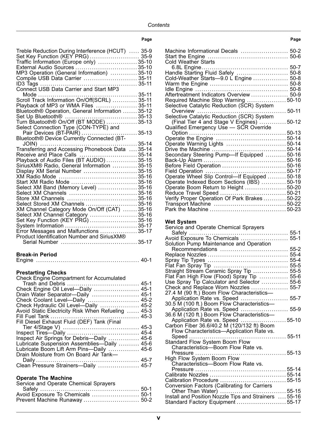 JOHN DEERE R4030  R4045  R4038 SPRAYER OPERATORS MANUAL