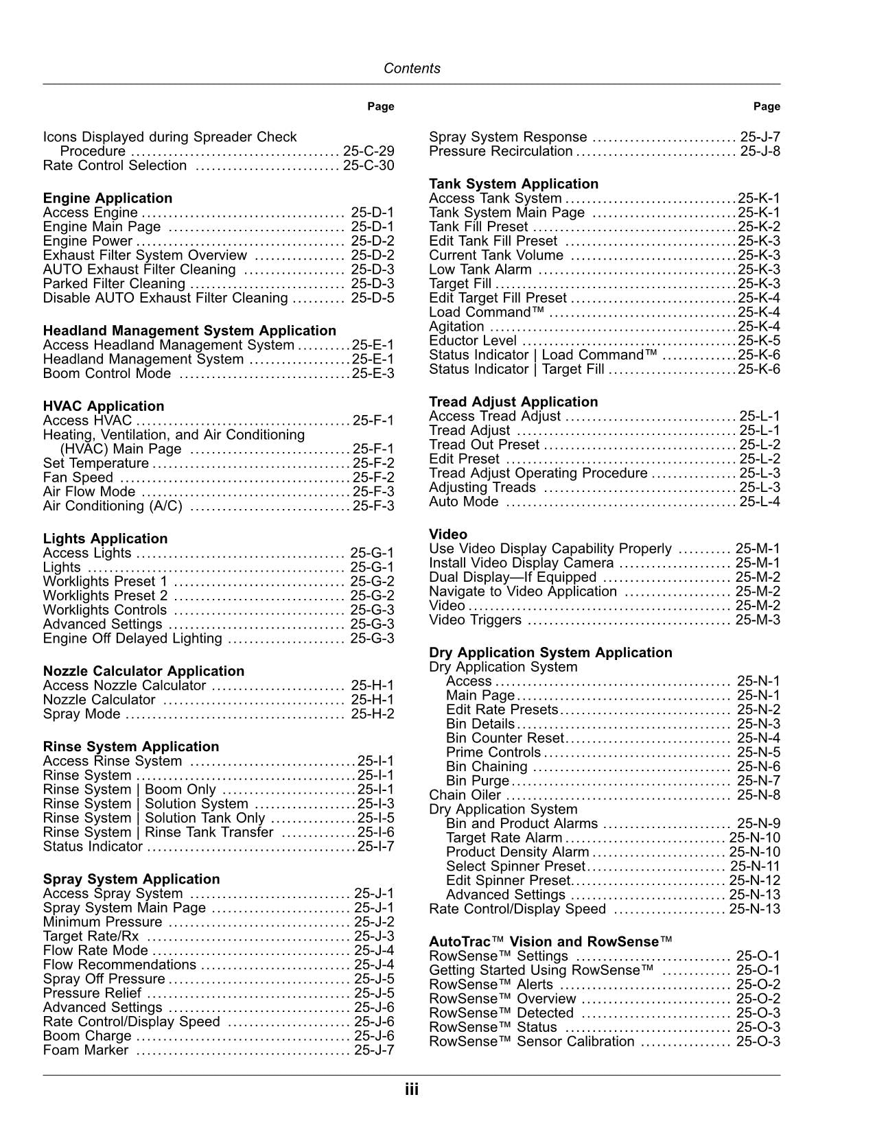 JOHN DEERE  400R  408R  410R  412R  600R  612R  616R SPRAYER OPERATORS MANUAL