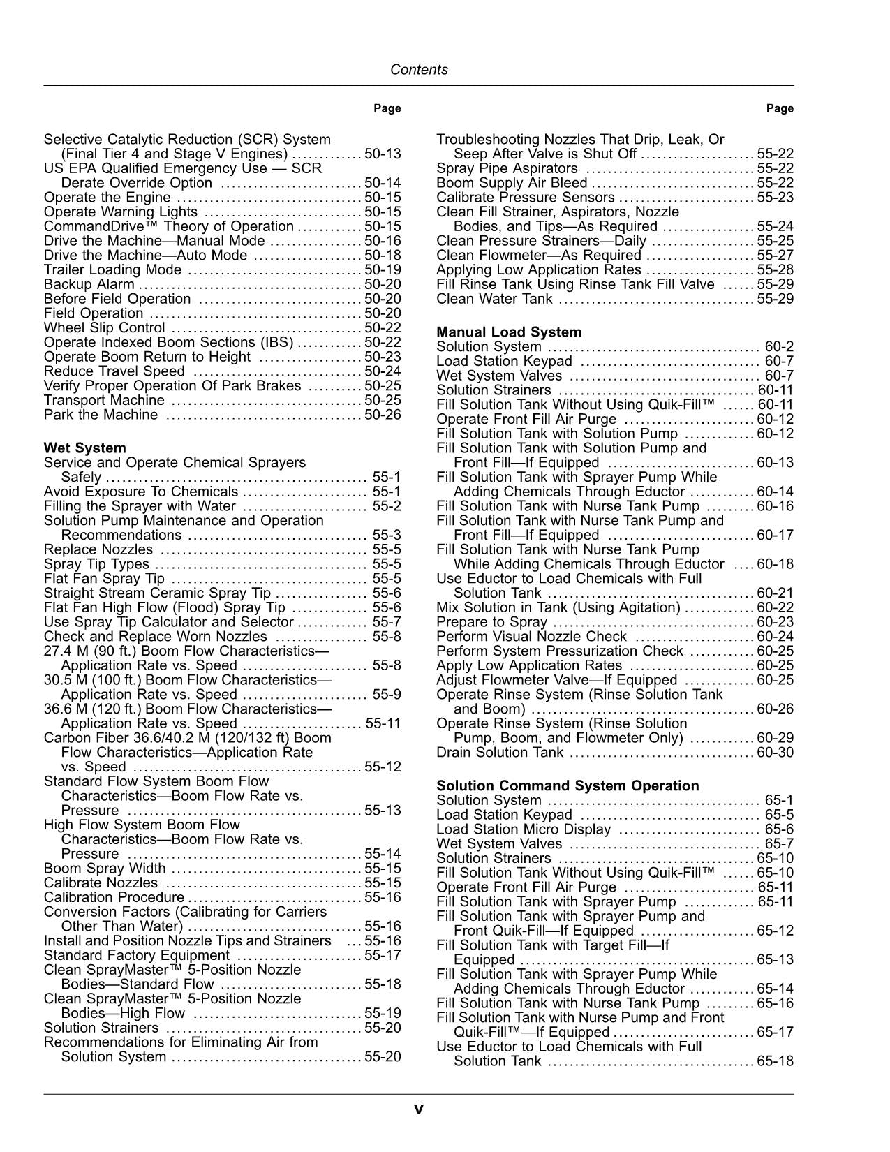 JOHN DEERE  400R  408R  410R  412R  600R  612R  616R SPRAYER OPERATORS MANUAL