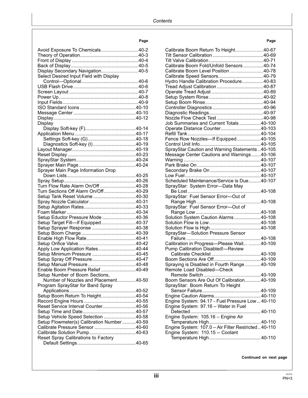 JOHN DEERE R4038 R4030 SPRAYER OPERATORS MANUAL