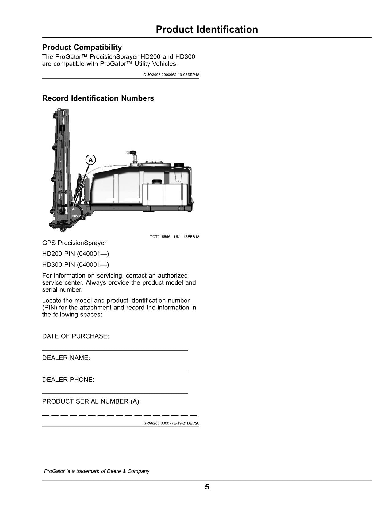 JOHN DEERE HD300 GPS  HD200 GPS SPRAYER OPERATORS MANUAL