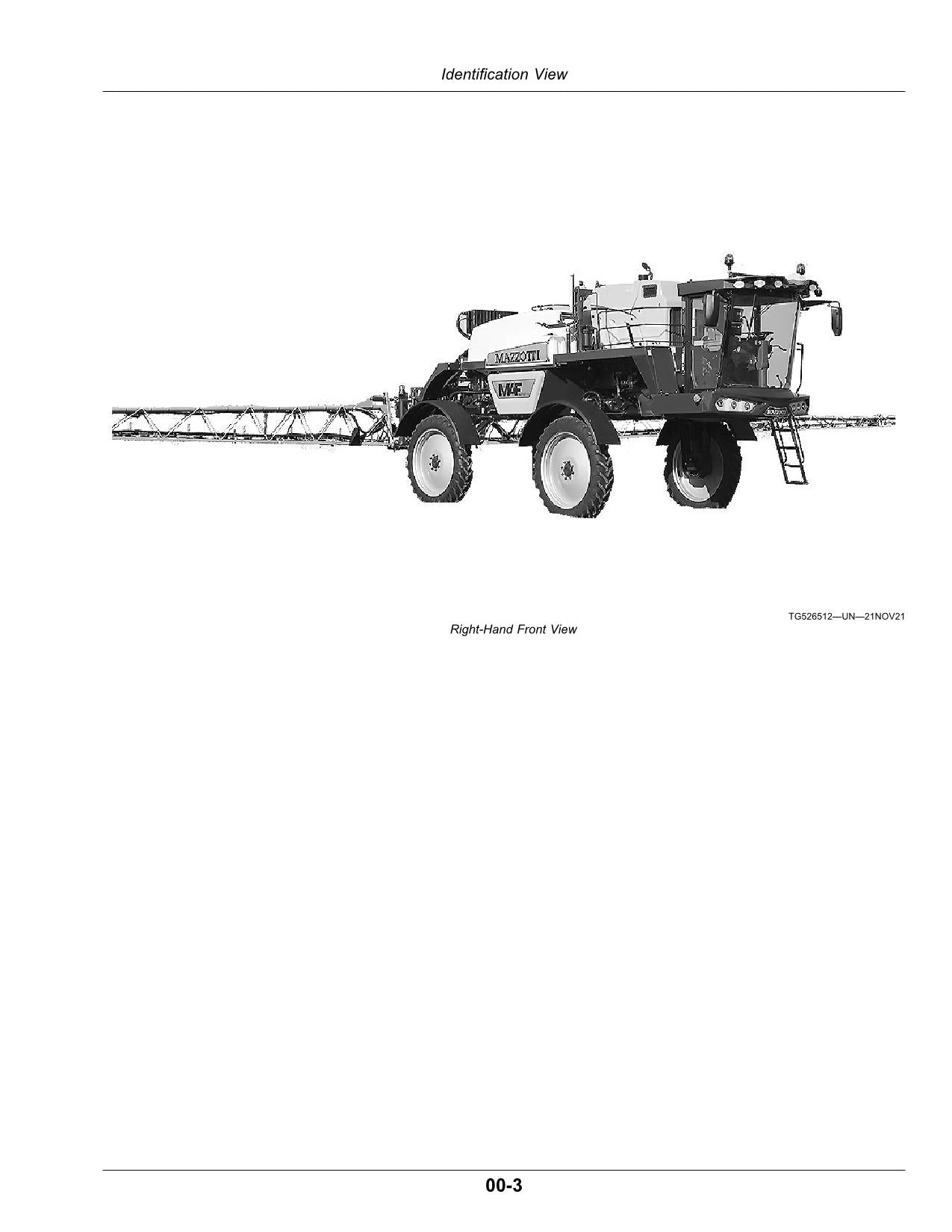 MANUEL D'UTILISATION DU PULVÉRISATEUR JOHN DEERE MAF 4240M 3WPZ-5280N MAF 4240 5240 6240