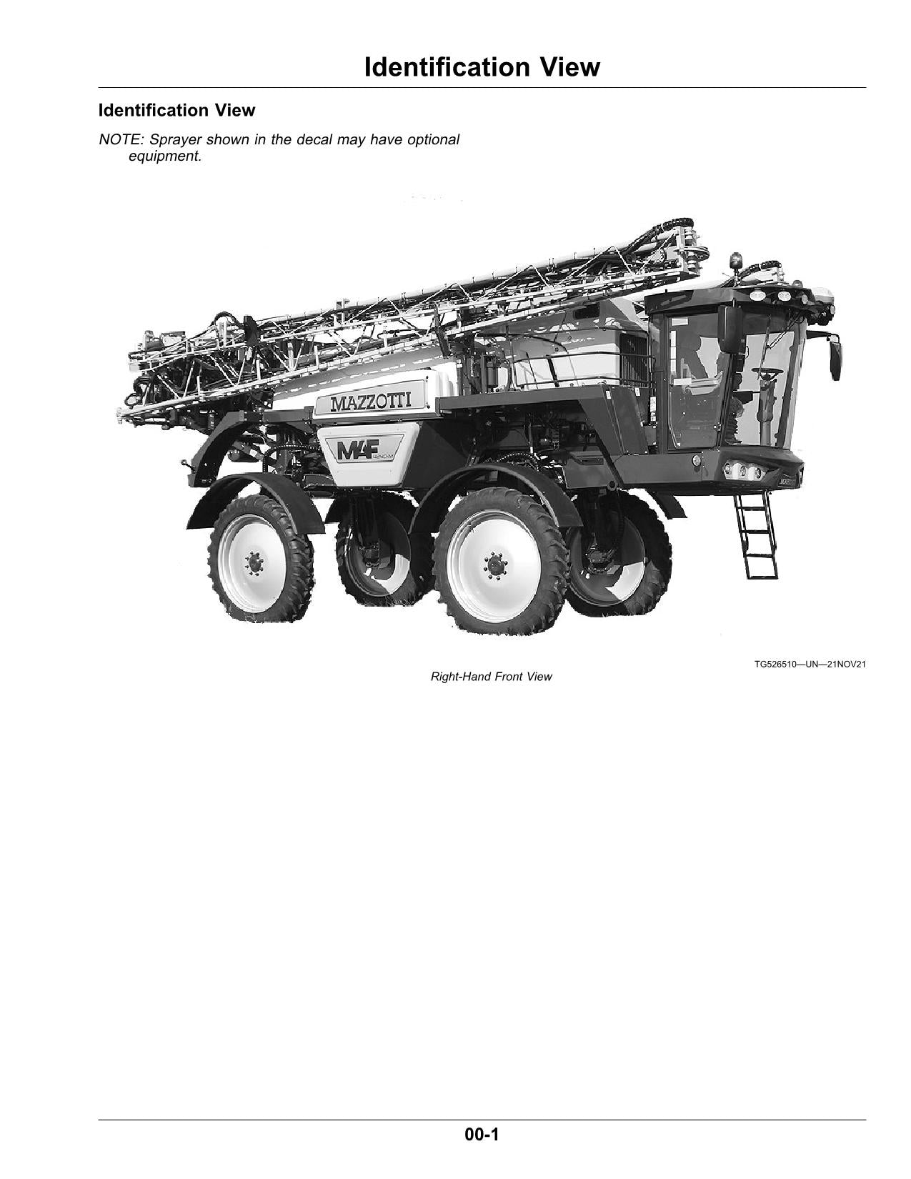 MANUEL D'UTILISATION DU PULVÉRISATEUR JOHN DEERE MAF 4240M 3WPZ-5280N MAF 4240 5240 6240