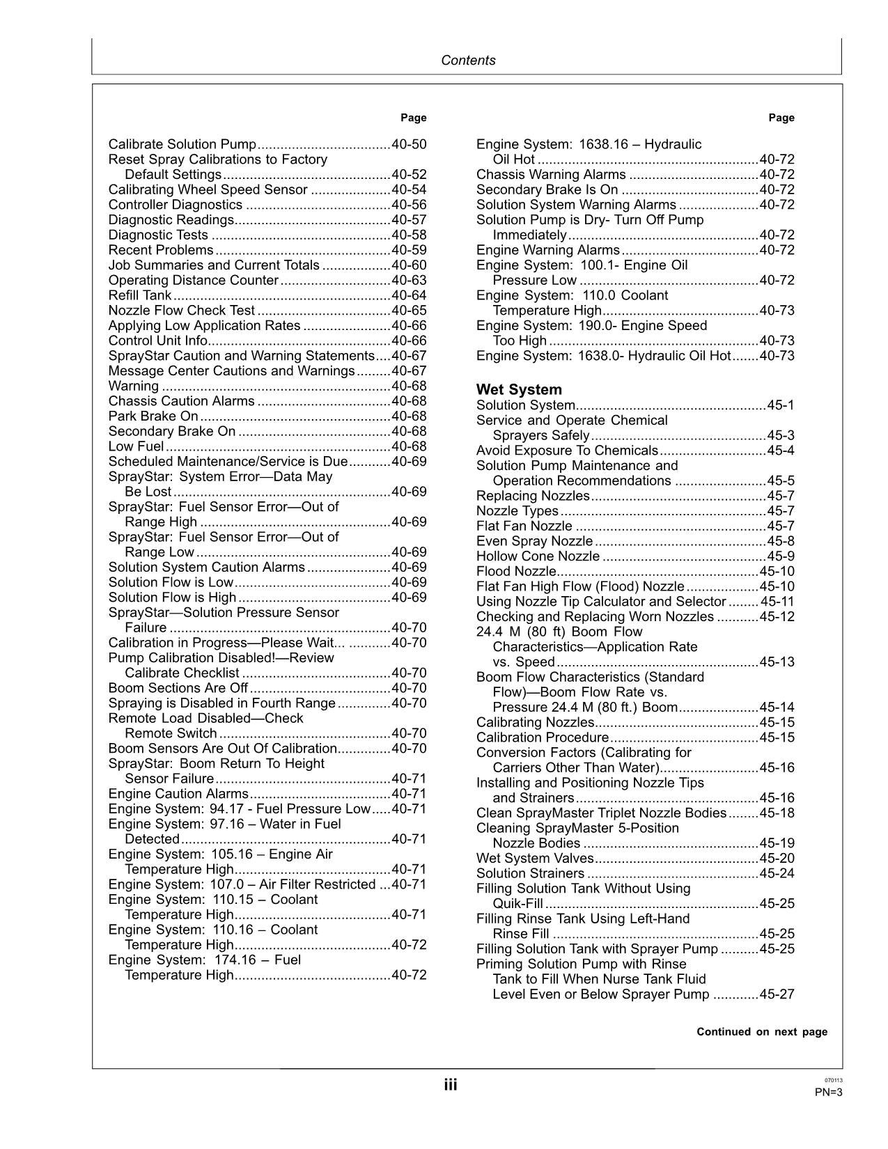 JOHN DEERE 4630 (WP-2271) SPRAYER OPERATORS MANUAL #1