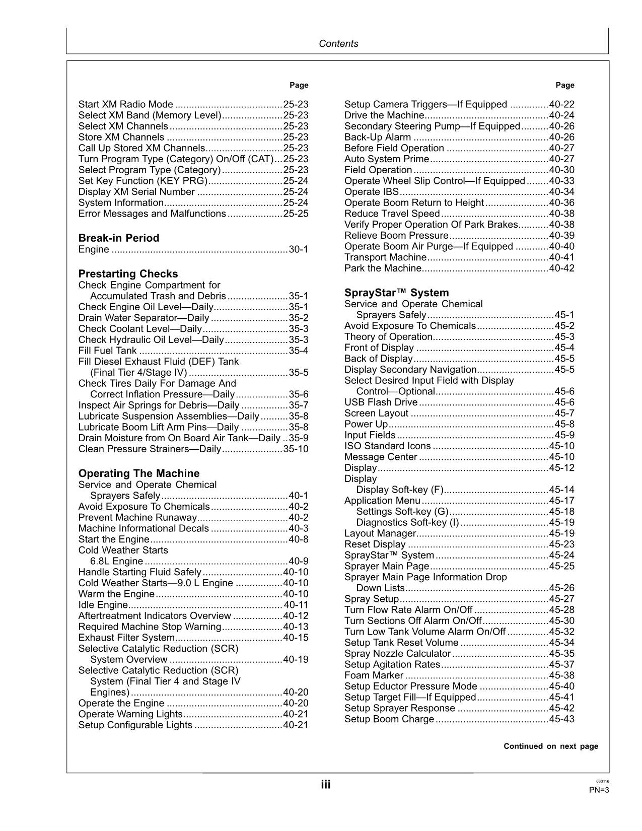 JOHN DEERE R4030  R4038  R4045 SPRAYER OPERATORS MANUAL #5