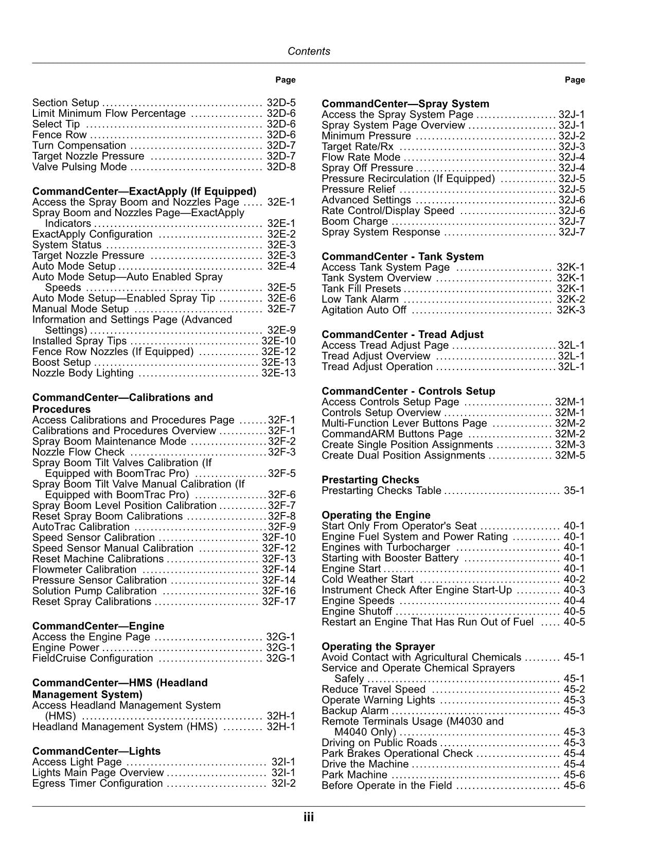 JOHN DEERE M4040 M4030 M4025 SPRÜHGERÄT-BEDIENUNGSANLEITUNG