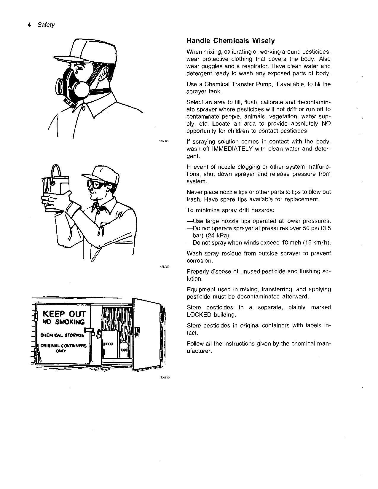 JOHN DEERE 210 220 3010 4010 2640 2940 2040 3020 2520 SPRAYER OPERATORS MANUAL