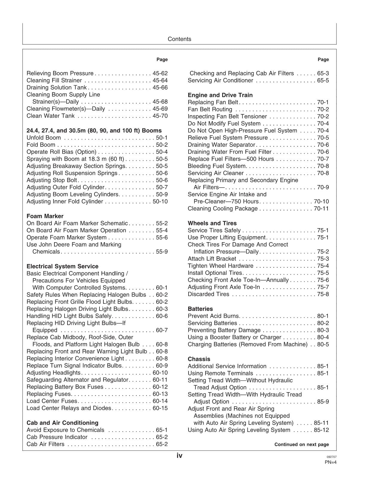 JOHN DEERE 4730  4830 SPRAYER OPERATORS MANUAL #1