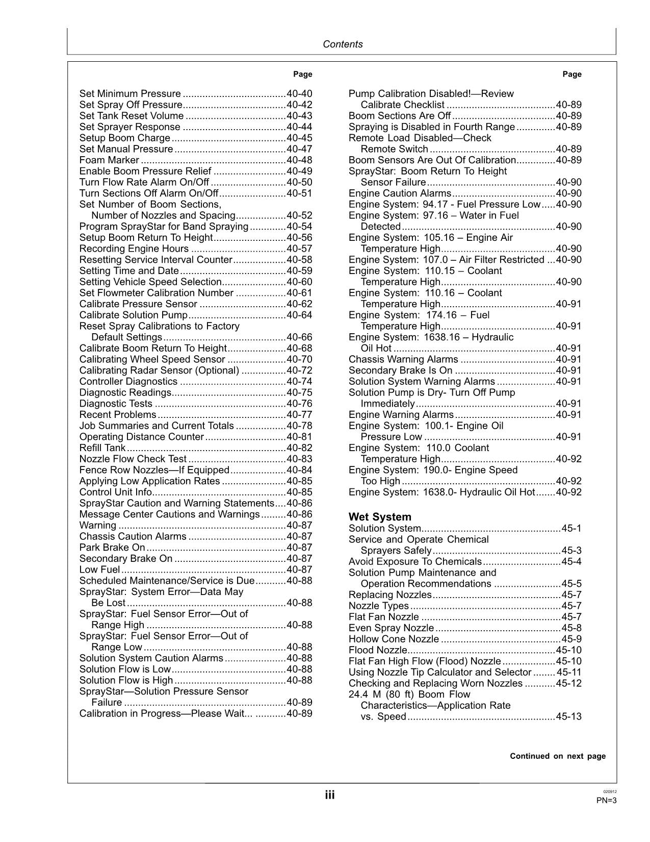 JOHN DEERE 4630 SPRAYER OPERATORS MANUAL #10