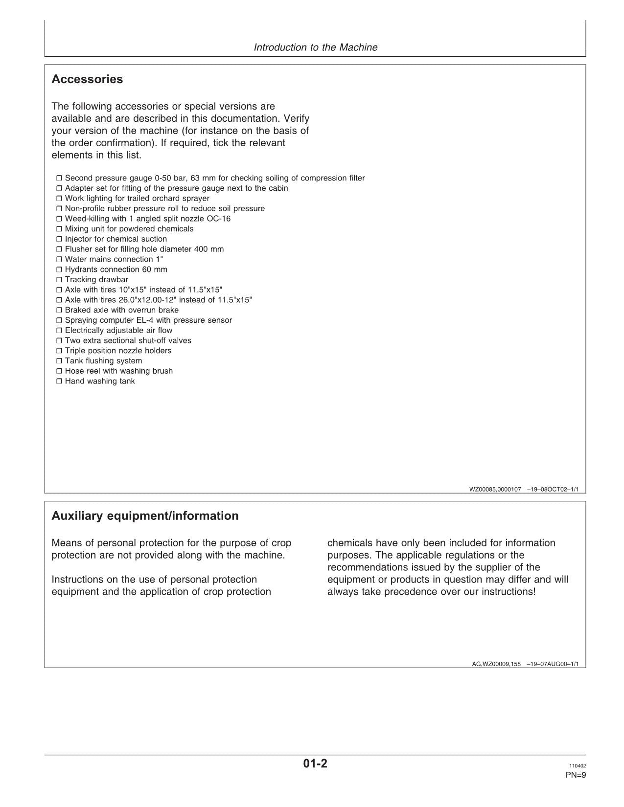 JOHN DEERE 310  315 SPRAYER OPERATORS MANUAL