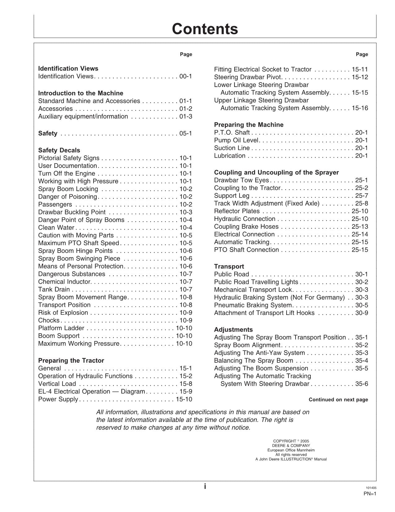 JOHN DEERE 724  732  740 SPRAYER OPERATORS MANUAL