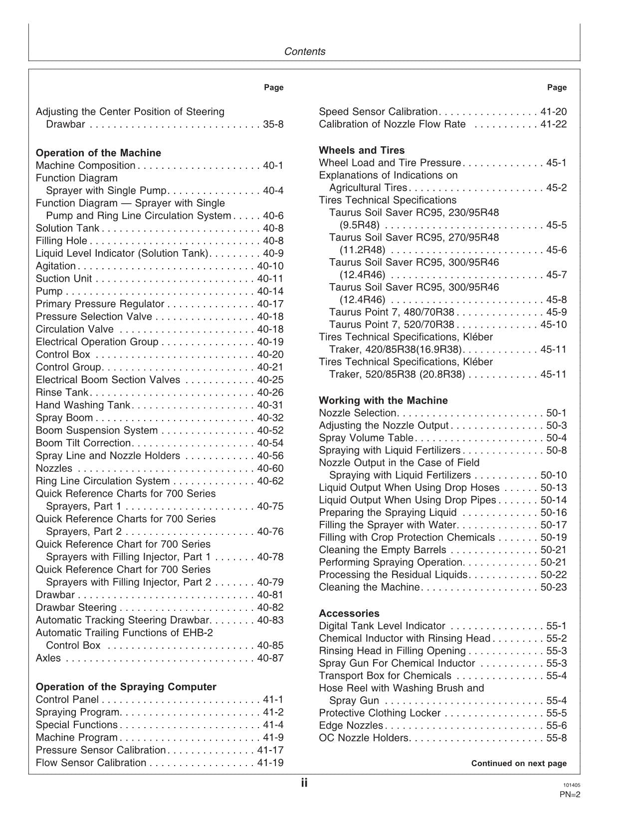 JOHN DEERE 724  732  740 SPRAYER OPERATORS MANUAL