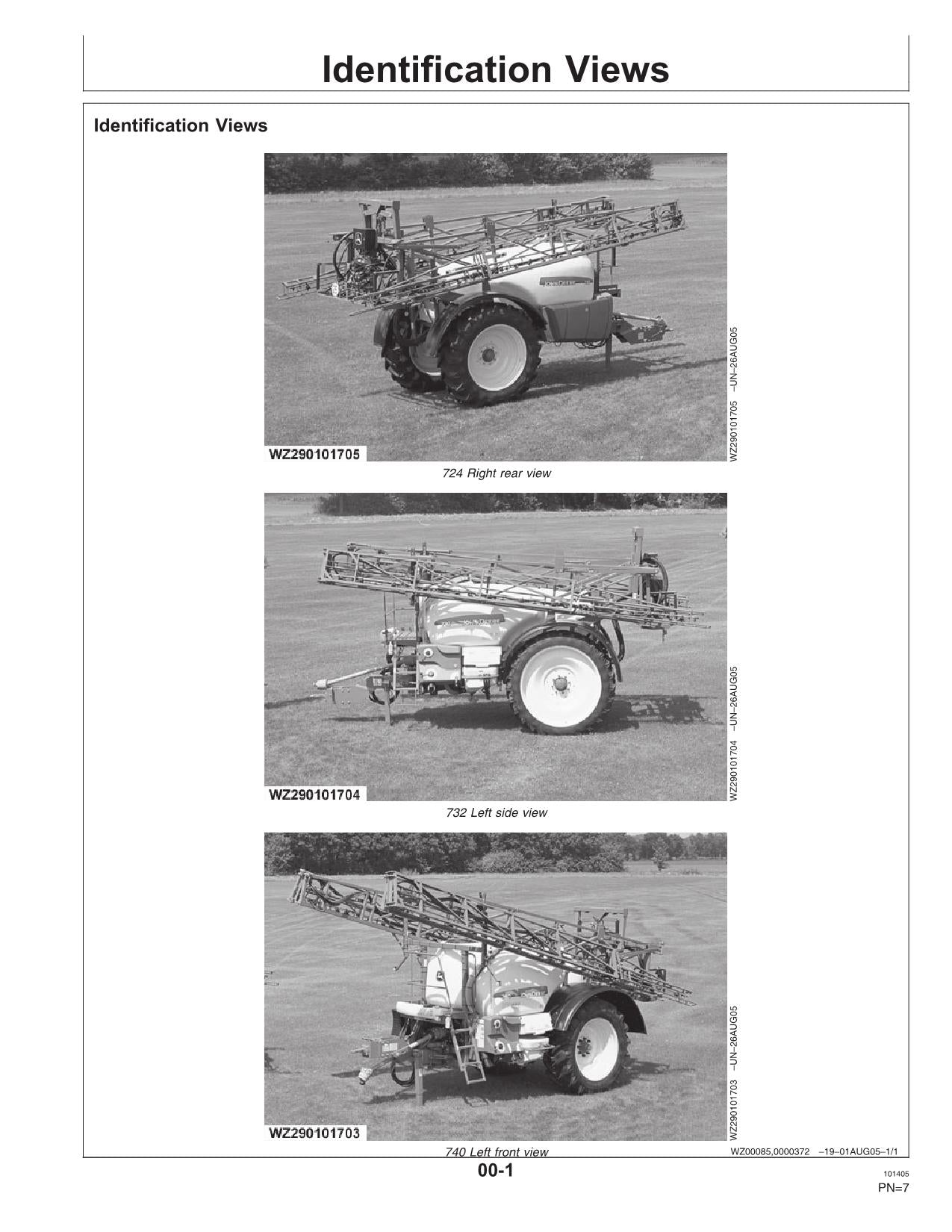 JOHN DEERE 724  732  740 SPRAYER OPERATORS MANUAL